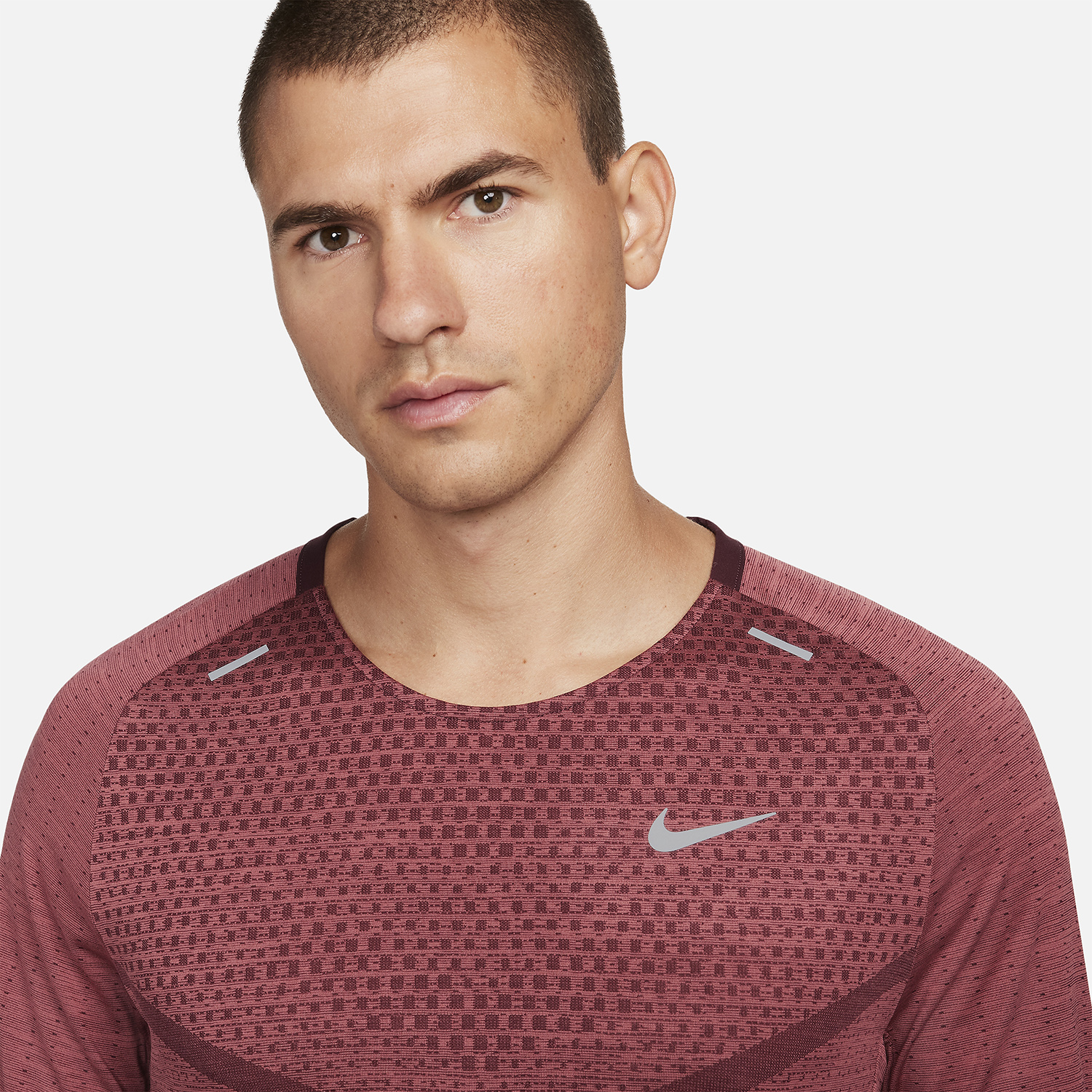 Nike TechKnit Ultra Logo Shirt - Night Maroon/Cedar/Reflective Silver