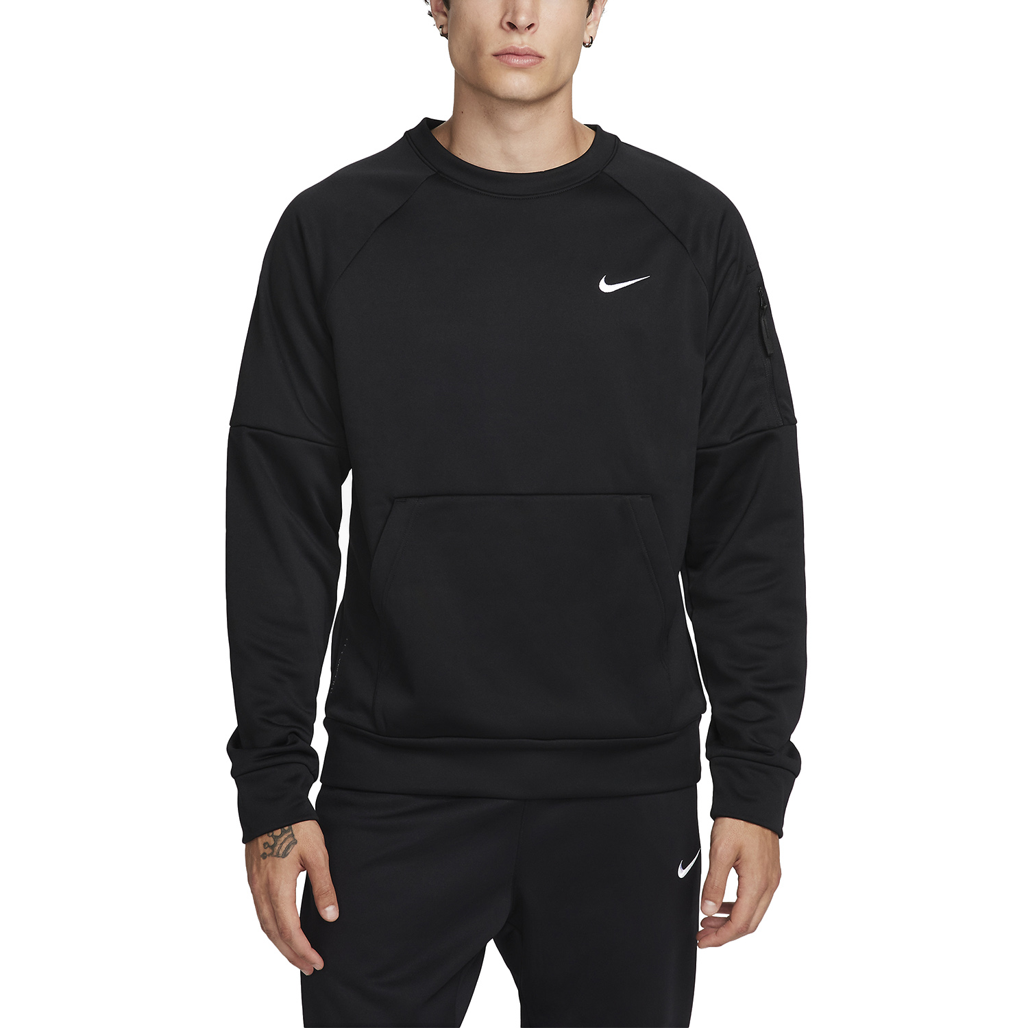 Nike Therma-FIT Crew Maglia - Black/White