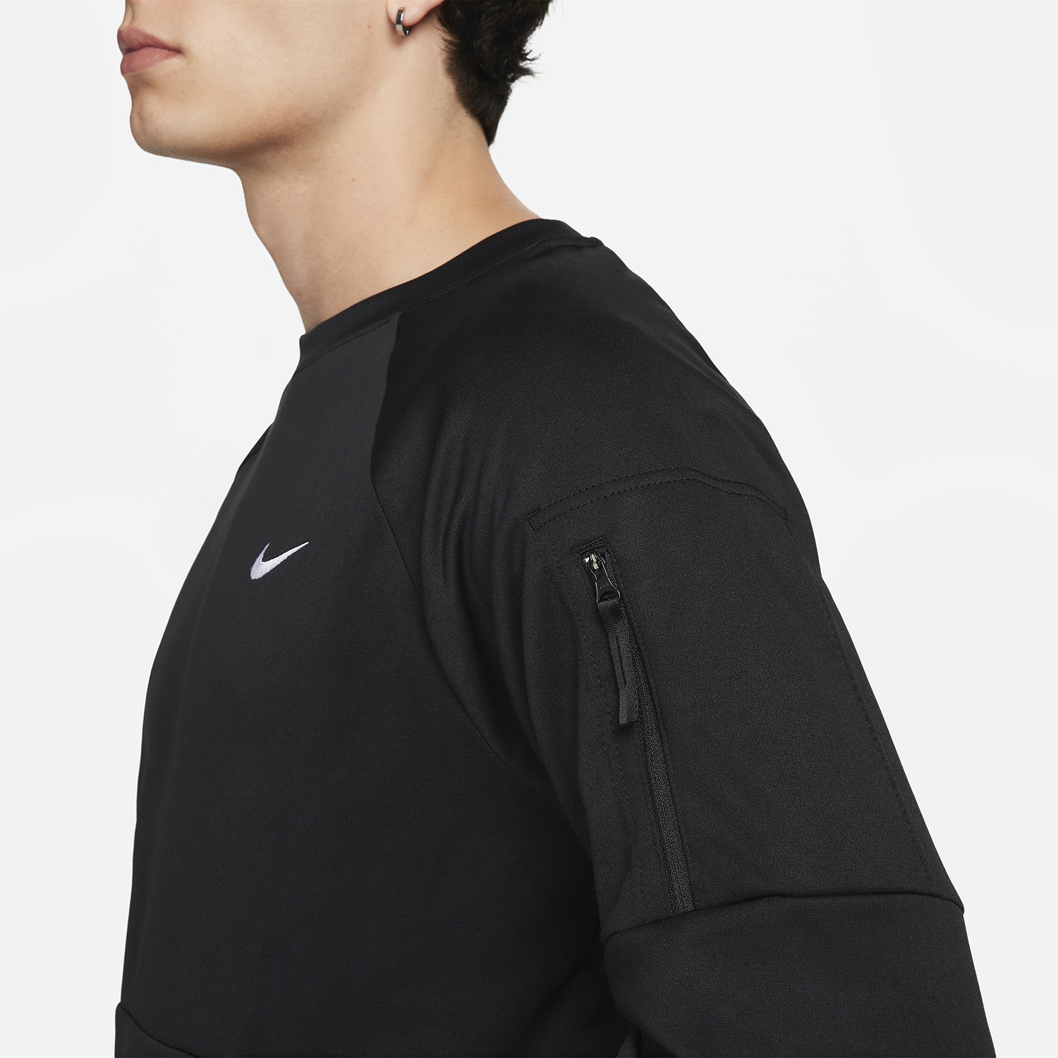 Nike Therma-FIT Crew Maglia - Black/White