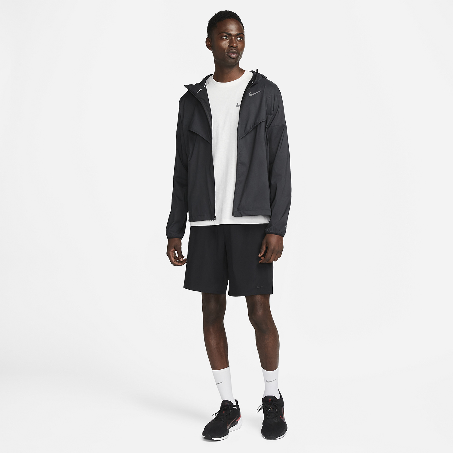 Nike Windrunner Men's Running Jacket - Black/Reflective Silver