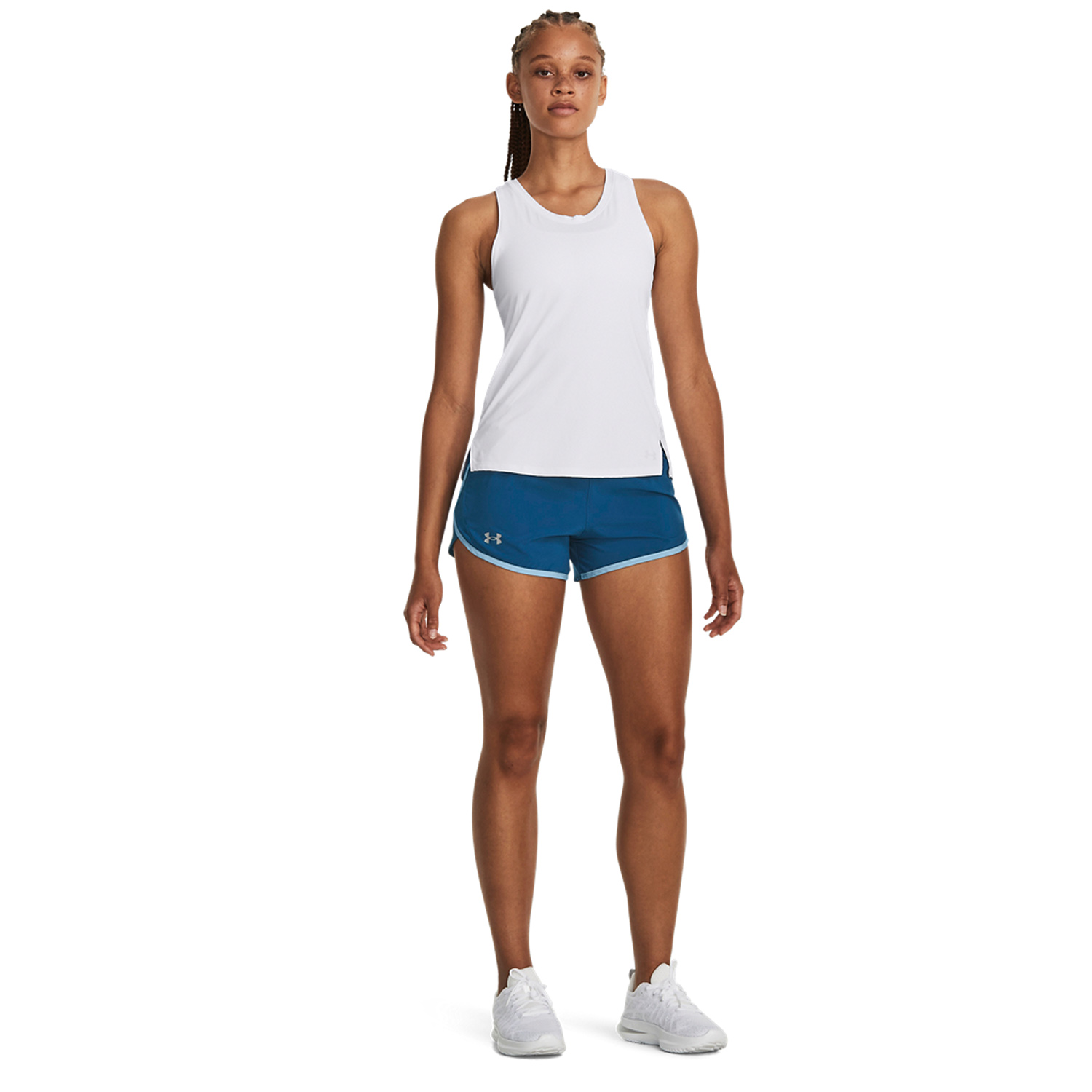 Under Armour Fly By 2.0 3in Shorts - Varsity Blue/Blizzard/Reflective