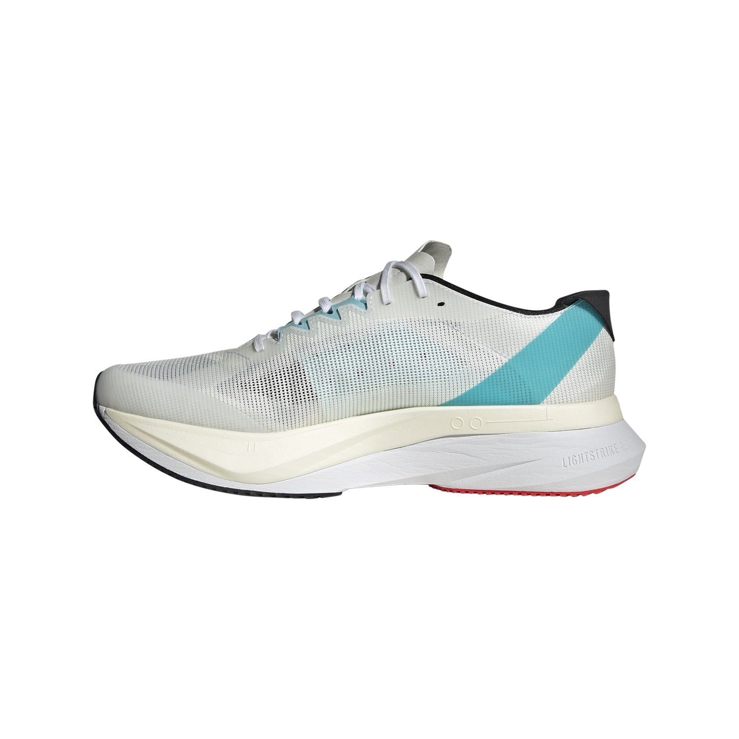 adidas adizero Boston 12 - FTW White/Core Black/Light Aqua
