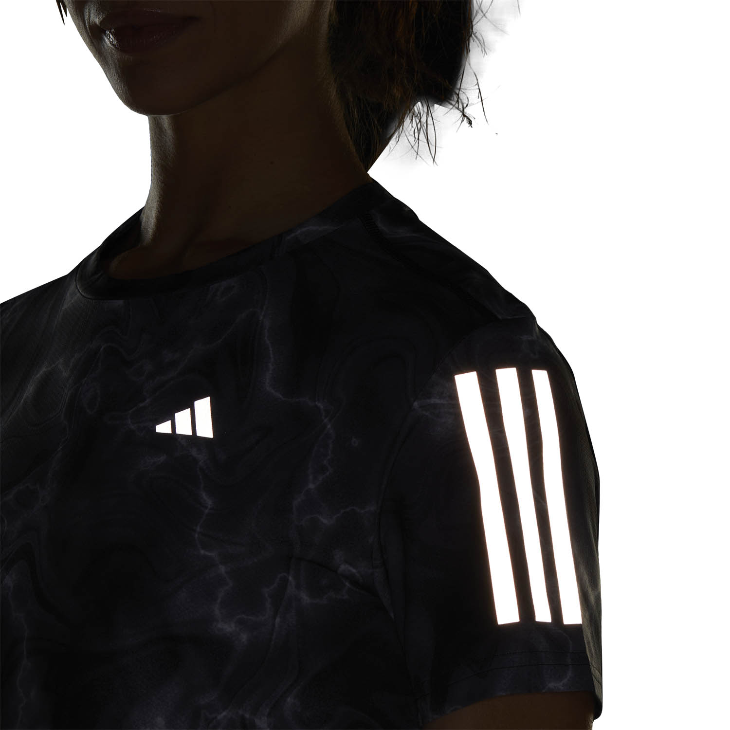 adidas Own The Run Camiseta - White/Black/Grey Six