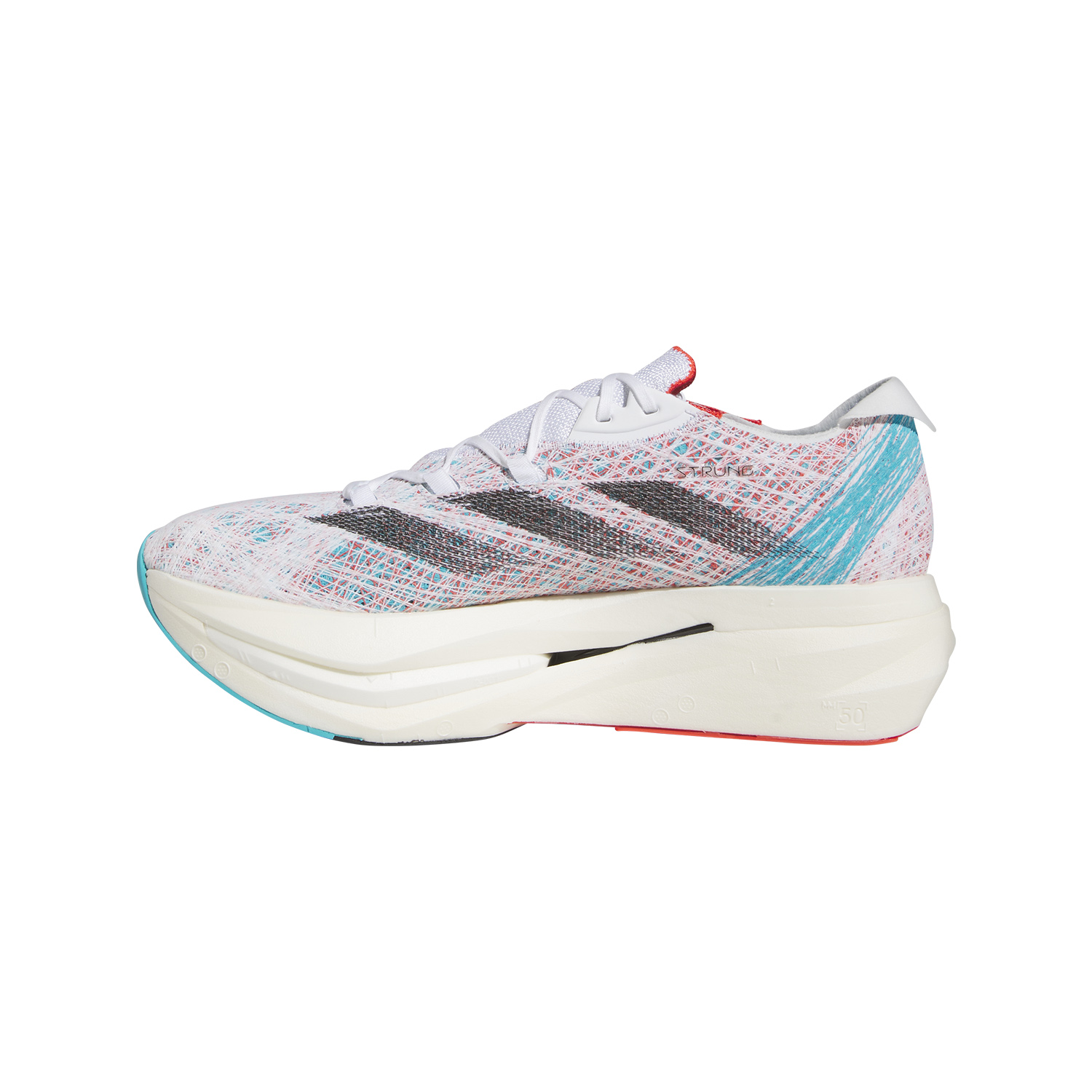 adidas adizero Prime X 2 STRUNG - Cloud White/Coral Black/Lucid Cyan