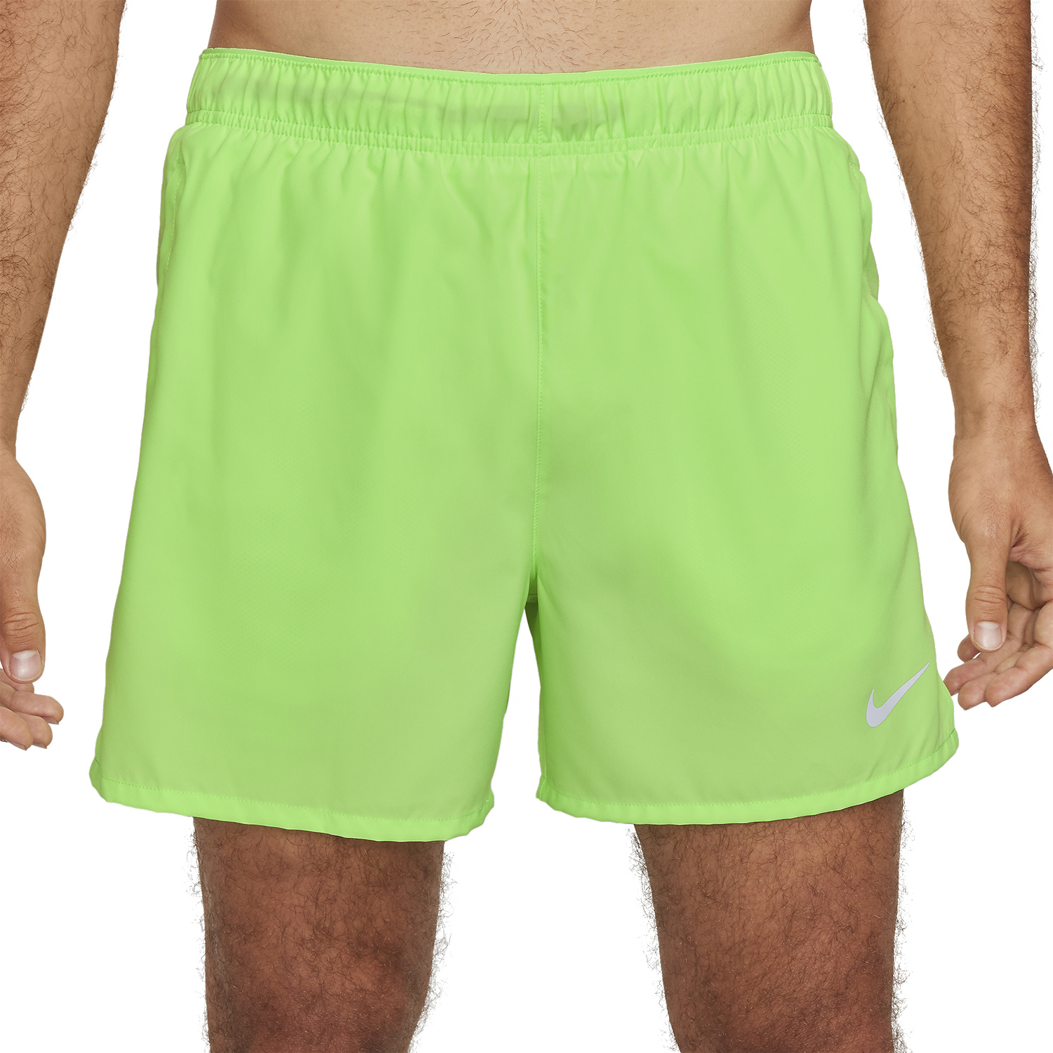 Nike Challenger 5in Pantaloncini - Lime Blast/Reflective Silver