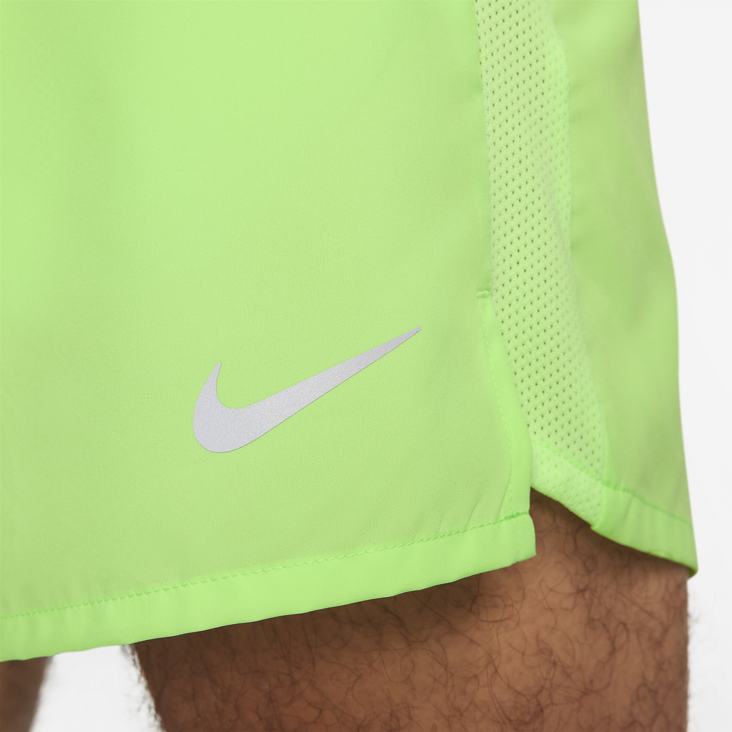 Nike Challenger 5in Shorts - Lime Blast/Reflective Silver