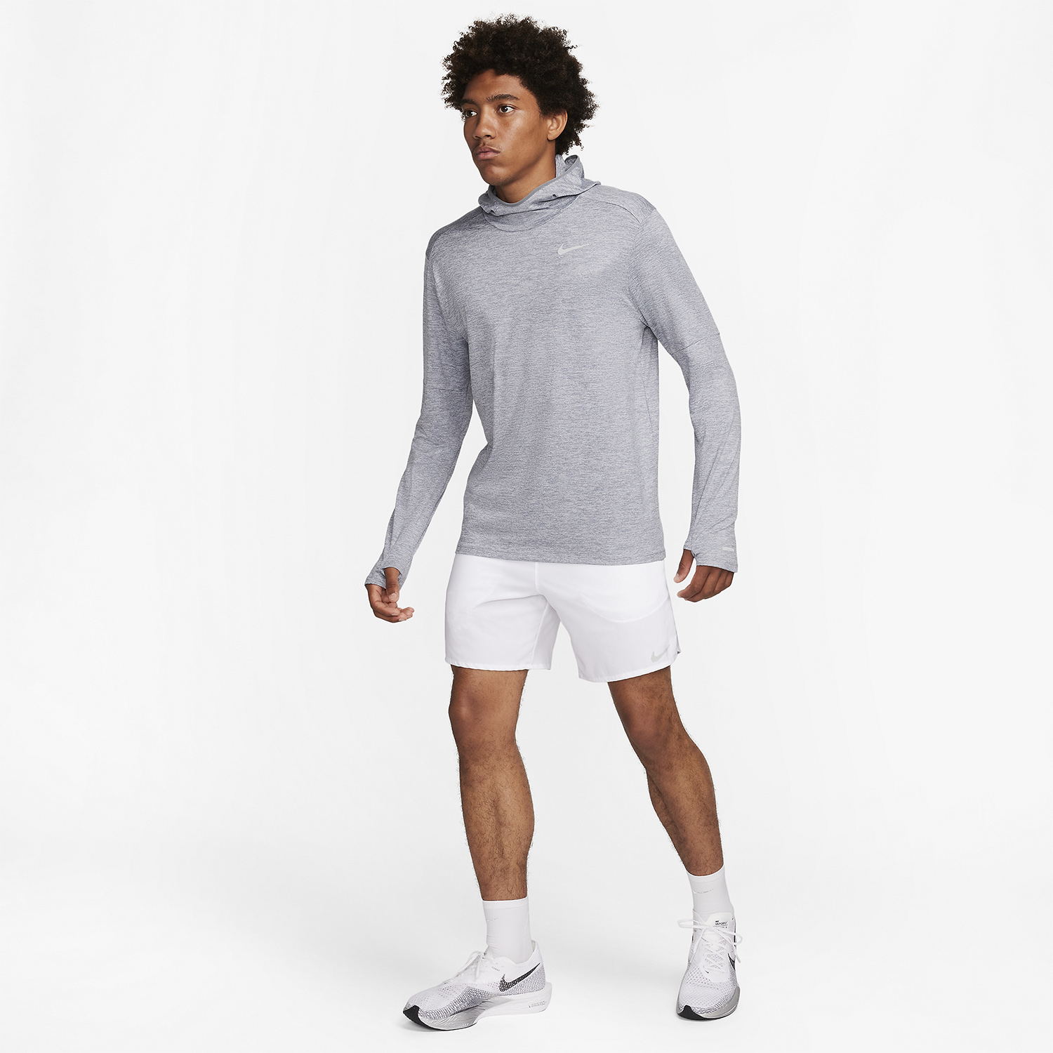 Nike Dri-FIT Element Camisa - Smoke Grey/Grey Fog/Heather/Reflective Silver
