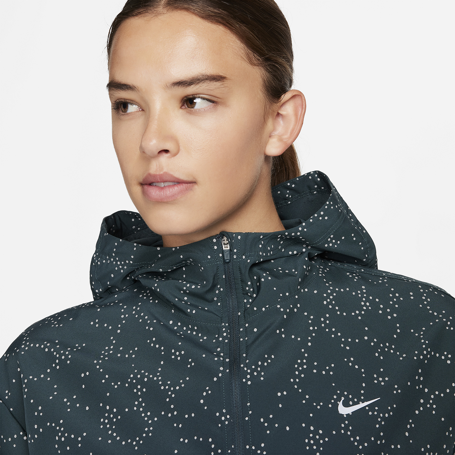 Nike Dri-FIT Logo Jacket - Deep Jungle/Reflective Silver