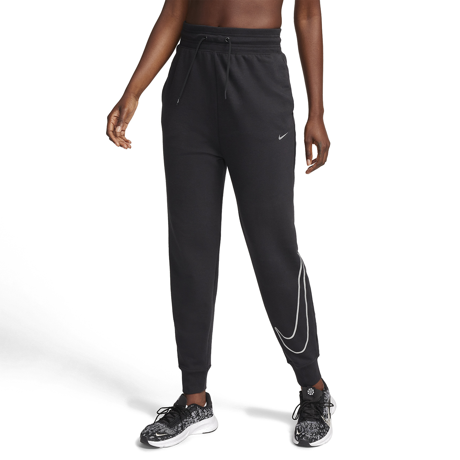 Nike Dri-FIT One Pants - Black/Metallic Silver