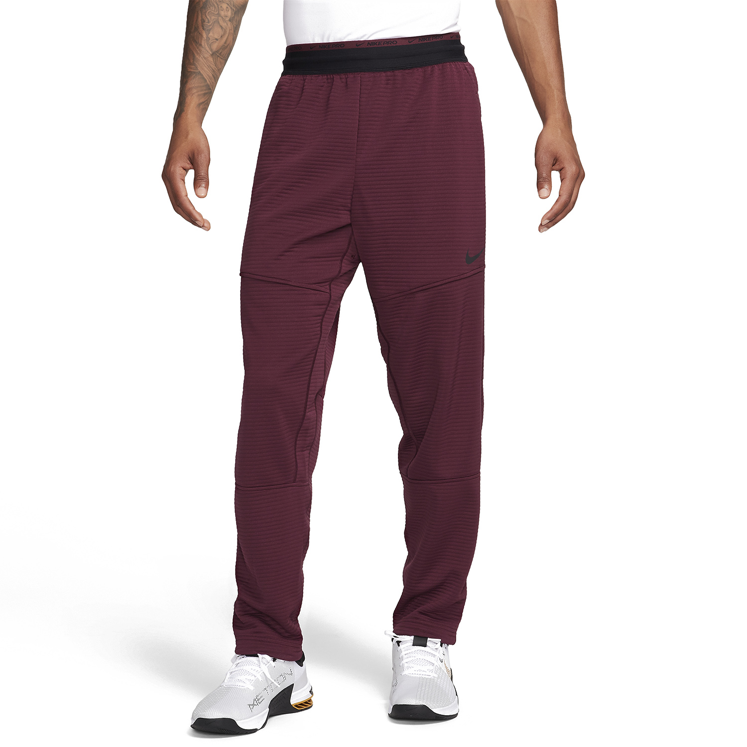 Nike Dri-FIT Pro Pantaloni - Night Maroon/Black