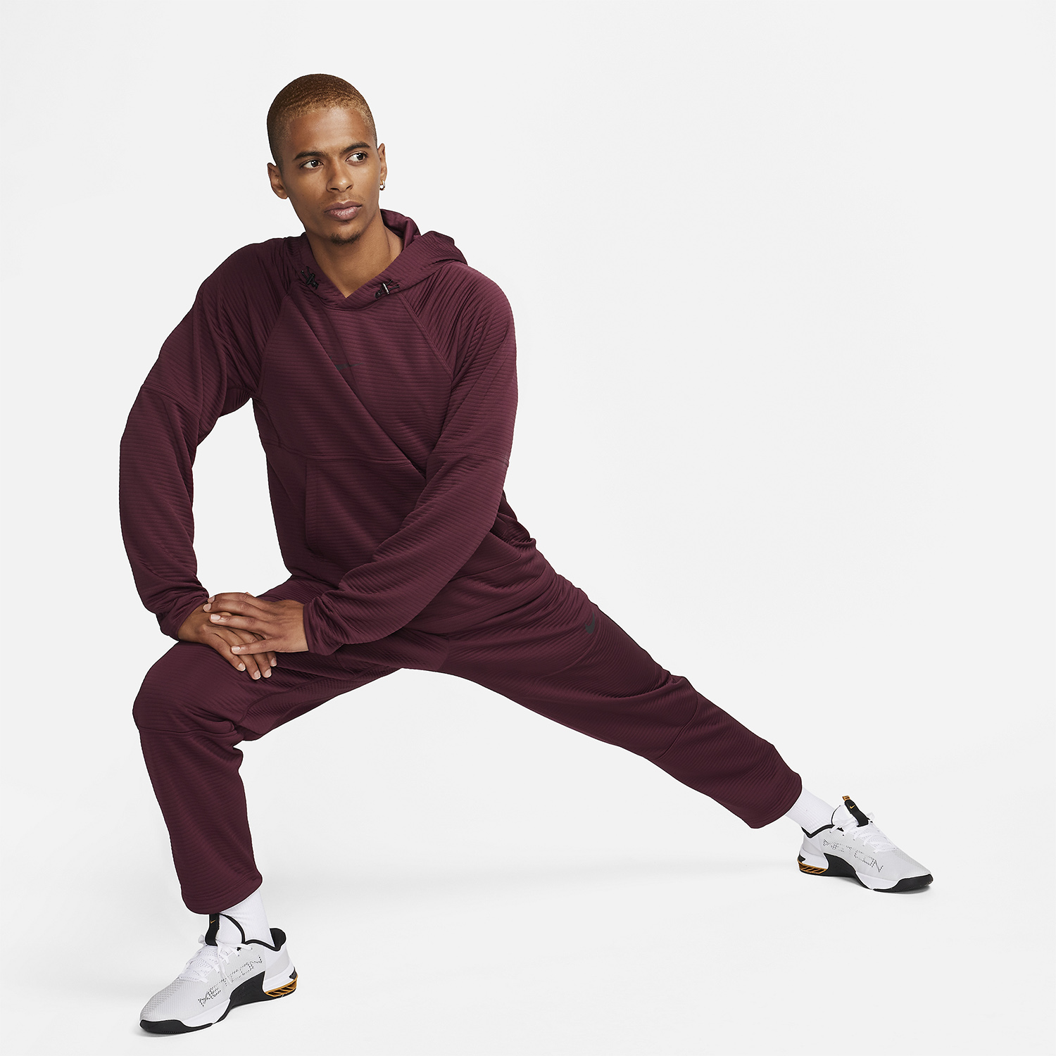 Nike Dri-FIT Pro Pantaloni - Night Maroon/Black