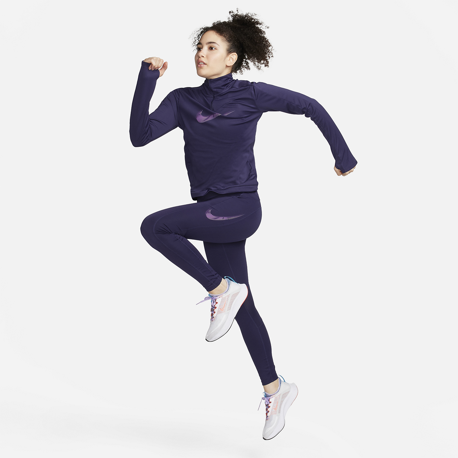 Nike Dri-FIT Swoosh Pacer Maglia - Purple Ink/Disco Purple