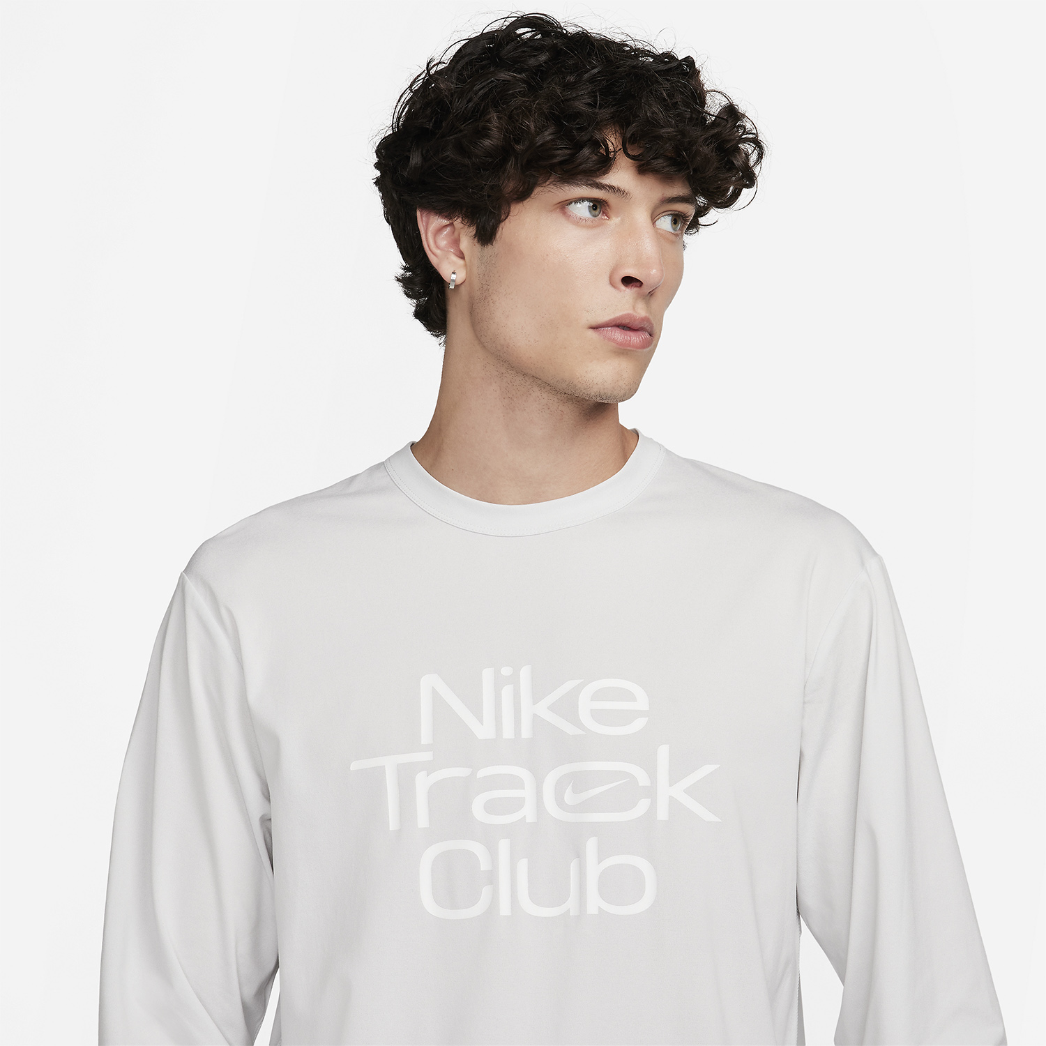 Nike Hyverse Track Club Camisa - Photon Dust/Heather/Summit White