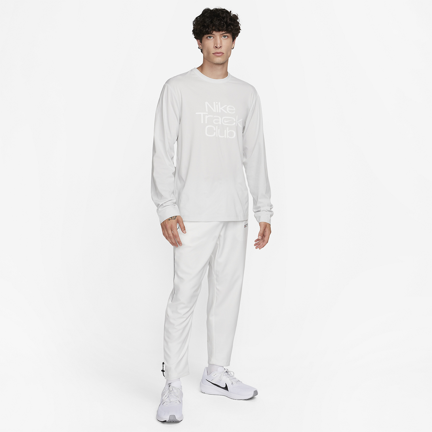 Nike Hyverse Track Club Camisa - Photon Dust/Heather/Summit White