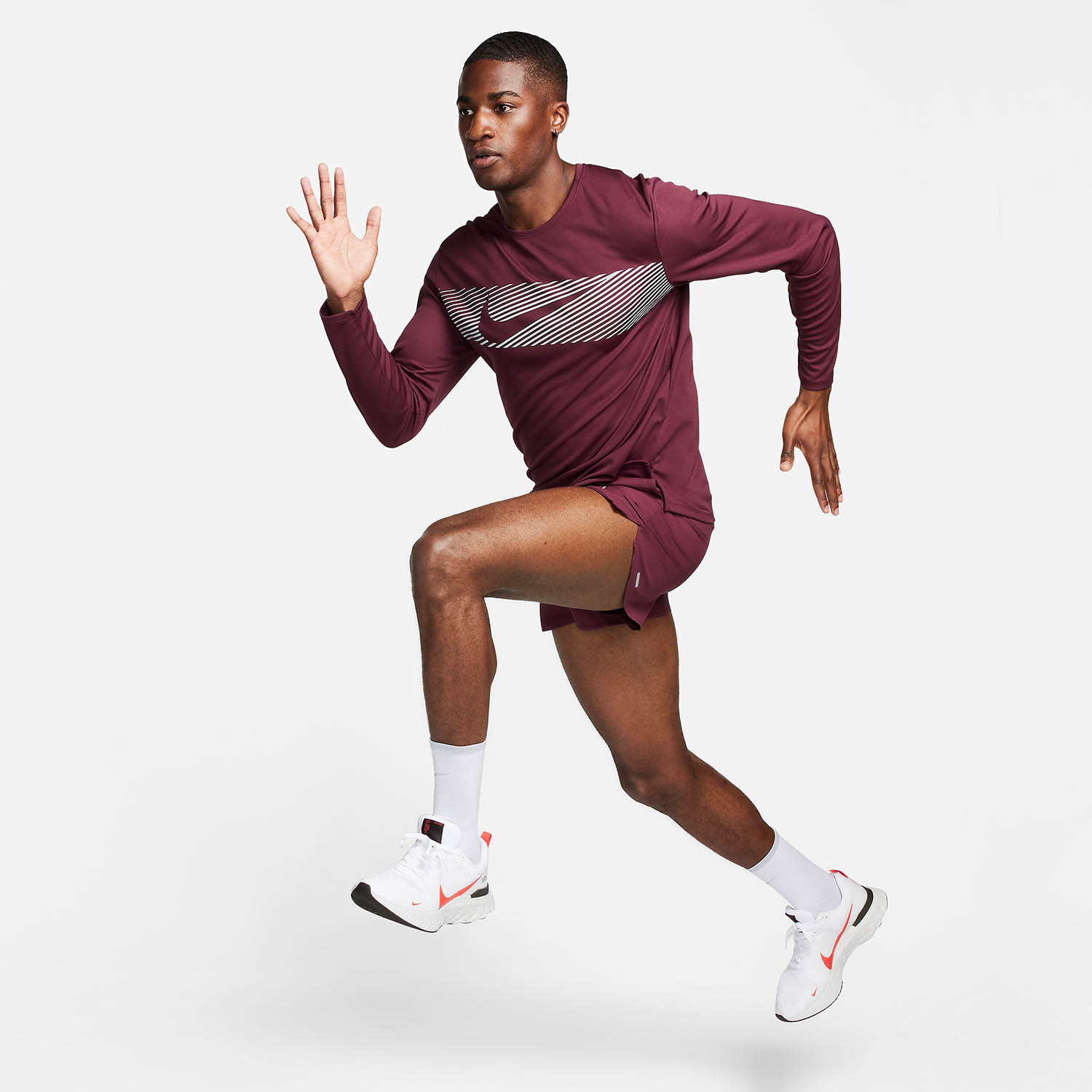 Nike Miler Flash Camisa - Night Maroon/Reflective Silver