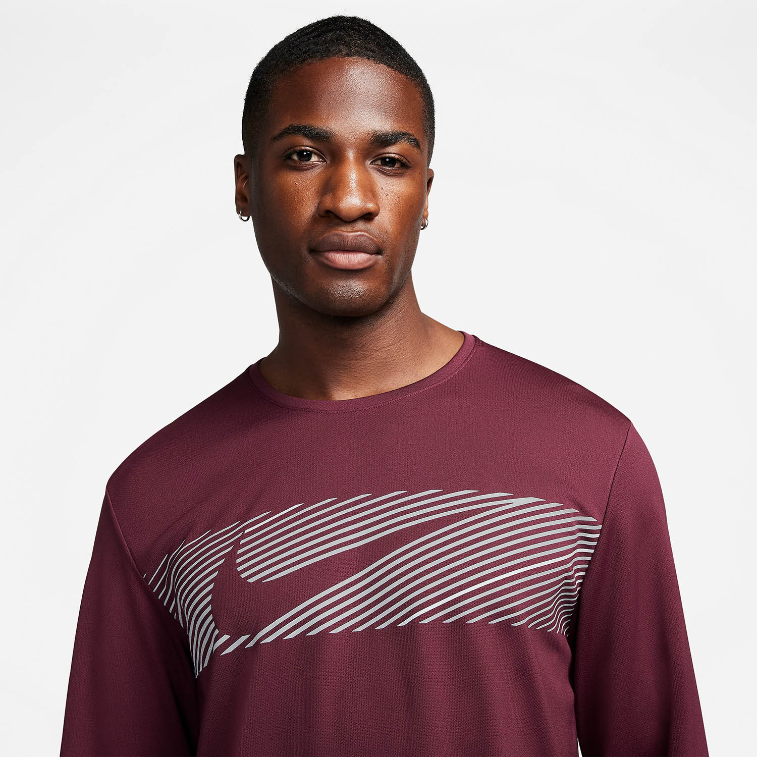 Nike Miler Flash Shirt - Night Maroon/Reflective Silver