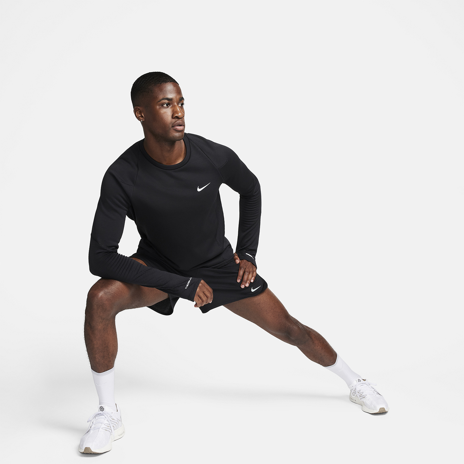 Nike Therma-FIT Crew Men's Running Shirt - Black