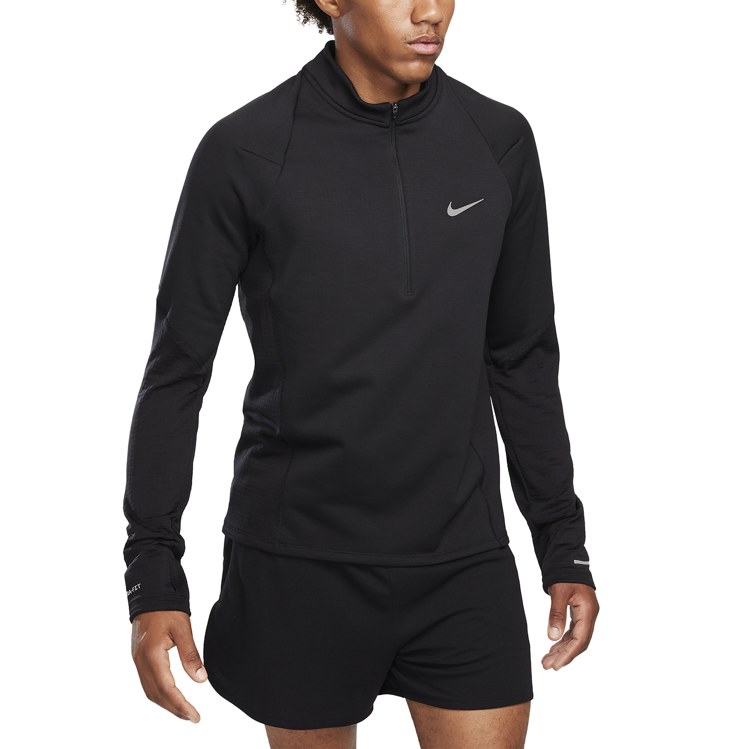 Nike Therma-FIT Element Camisa - Black/Reflective Silver