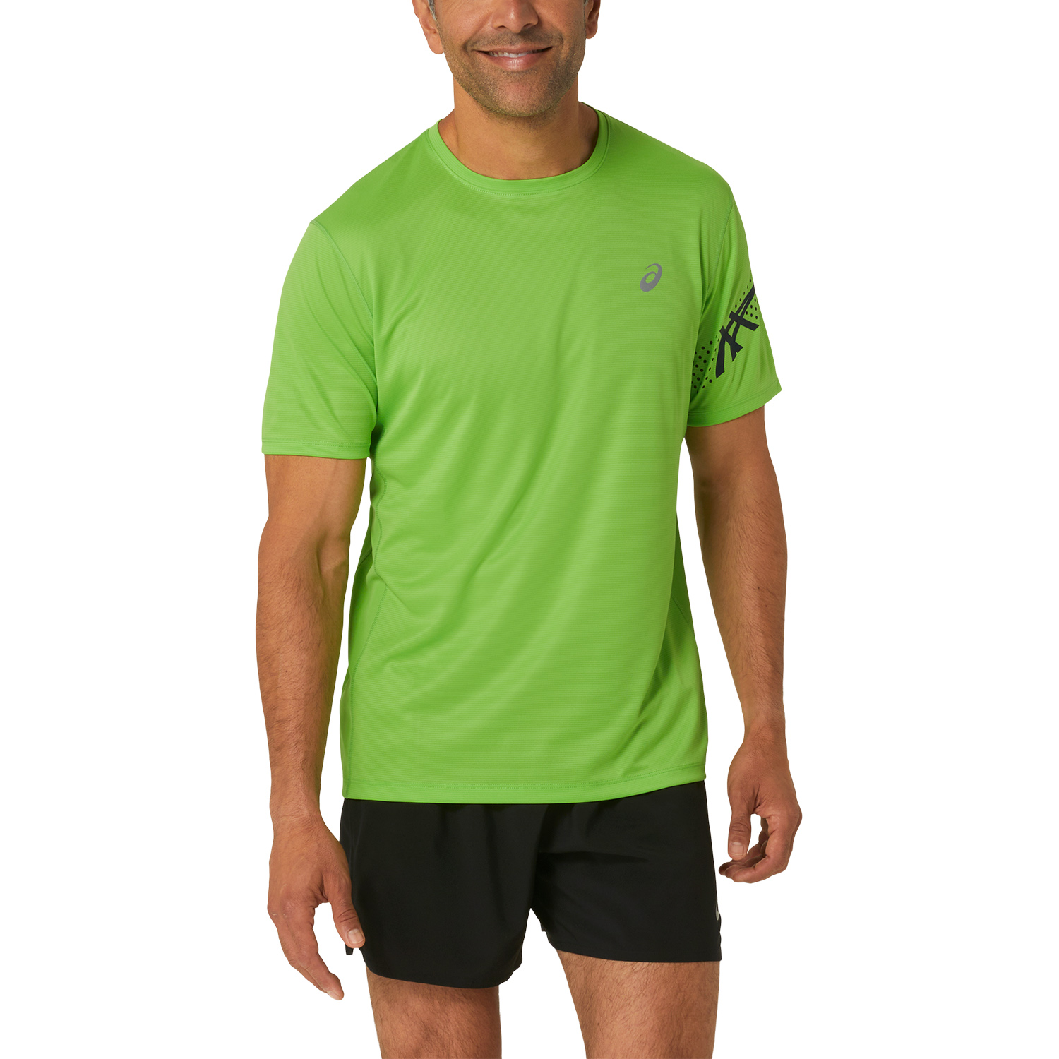 Asics Icon T-Shirt - Electric Lime/French Blue