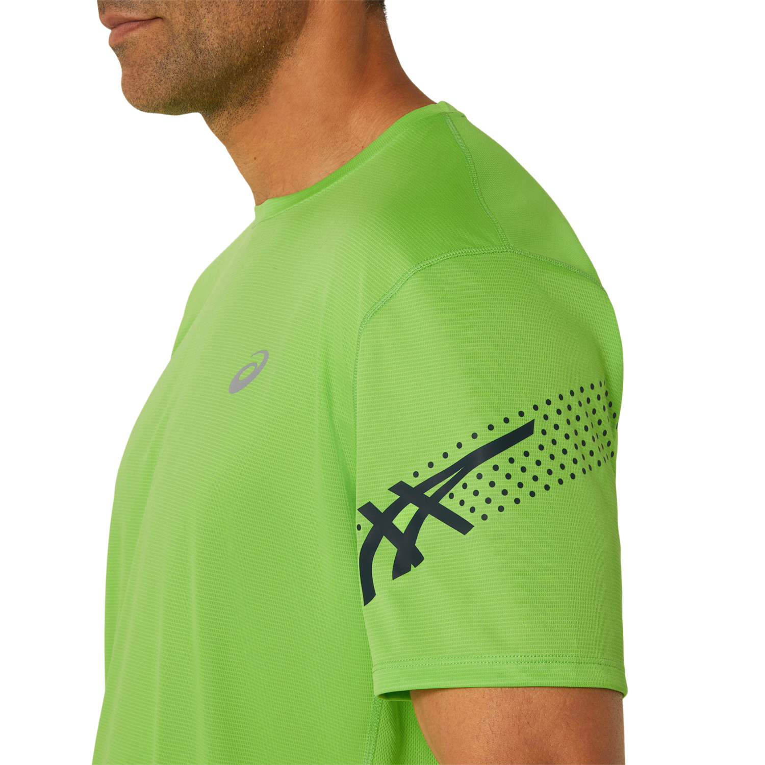 Asics Icon T-Shirt - Electric Lime/French Blue