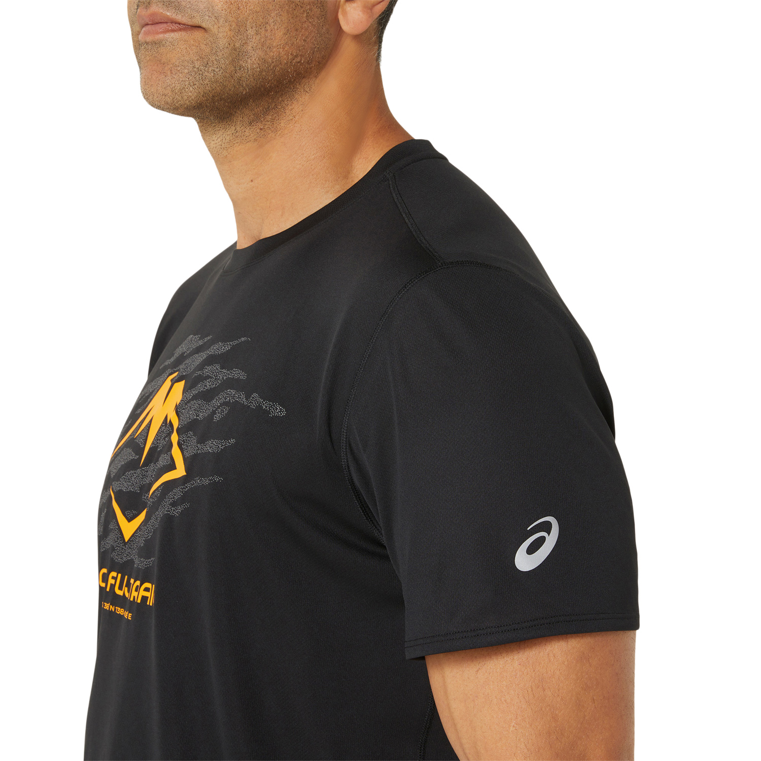 Asics Fujitrail Logo T-Shirt - Performance Black/Carbon/Fellow Yellow