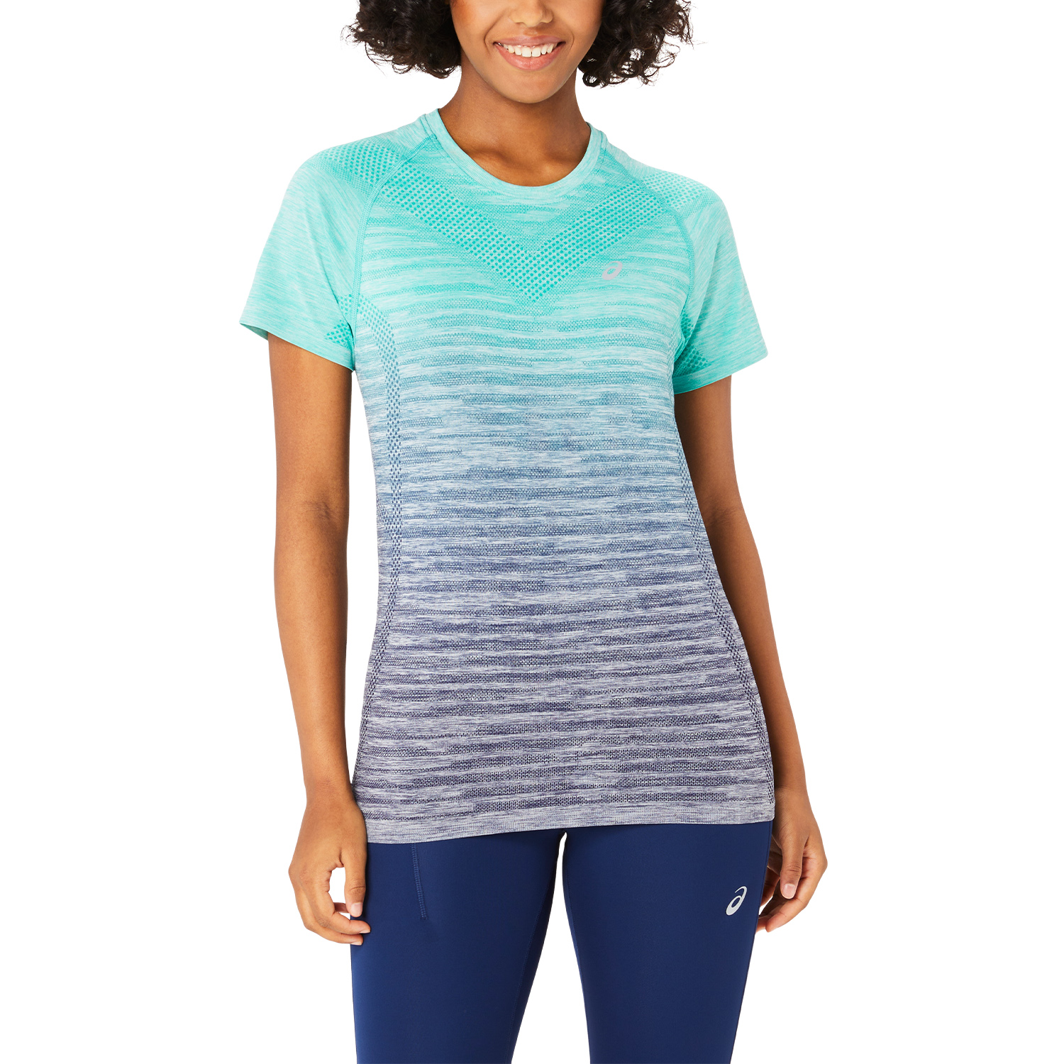 Asics Seamless Camiseta - Aurora Green/Blue Expanse