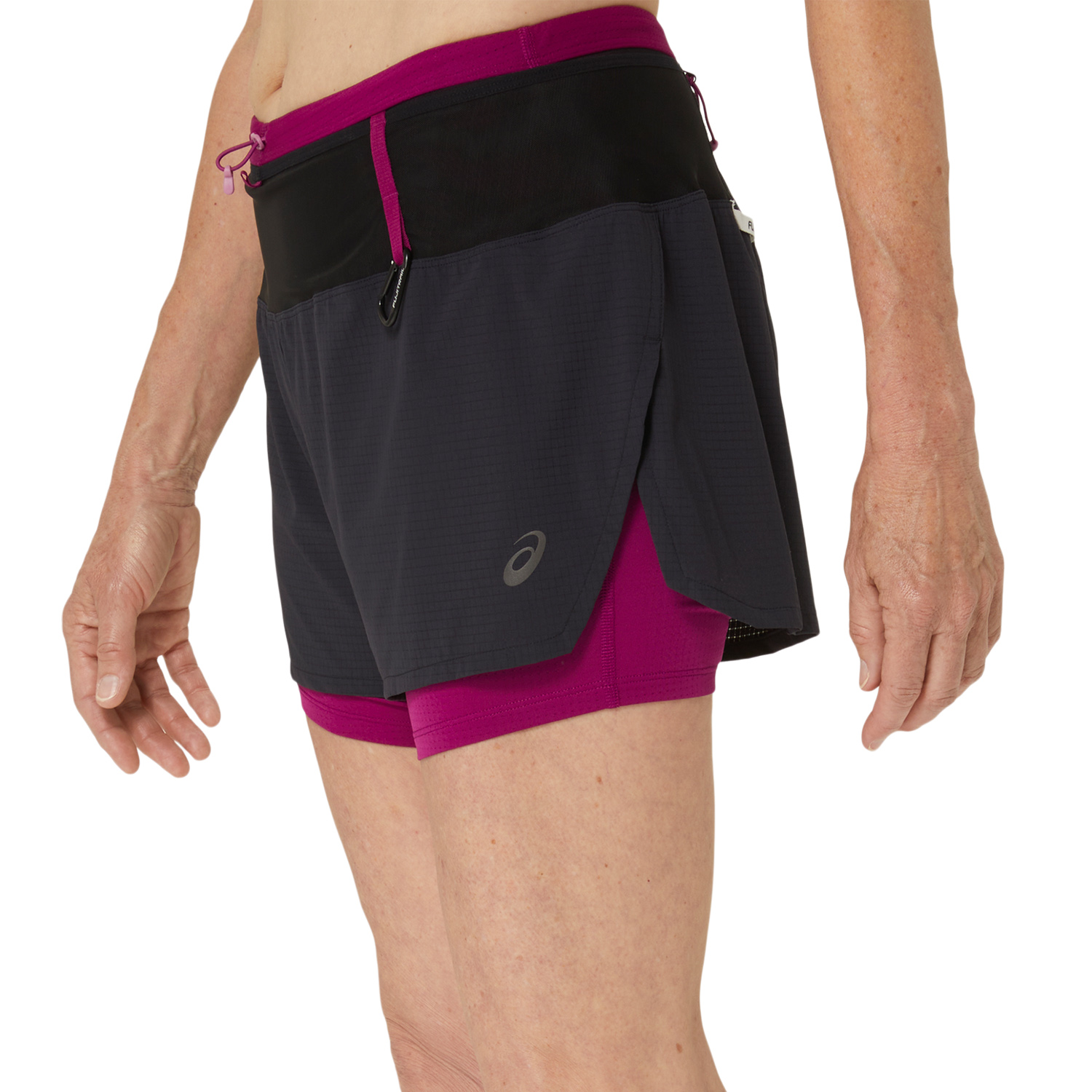 Asics Fujitrail 2 in 1 3in Shorts - Performance Black/Blackberry