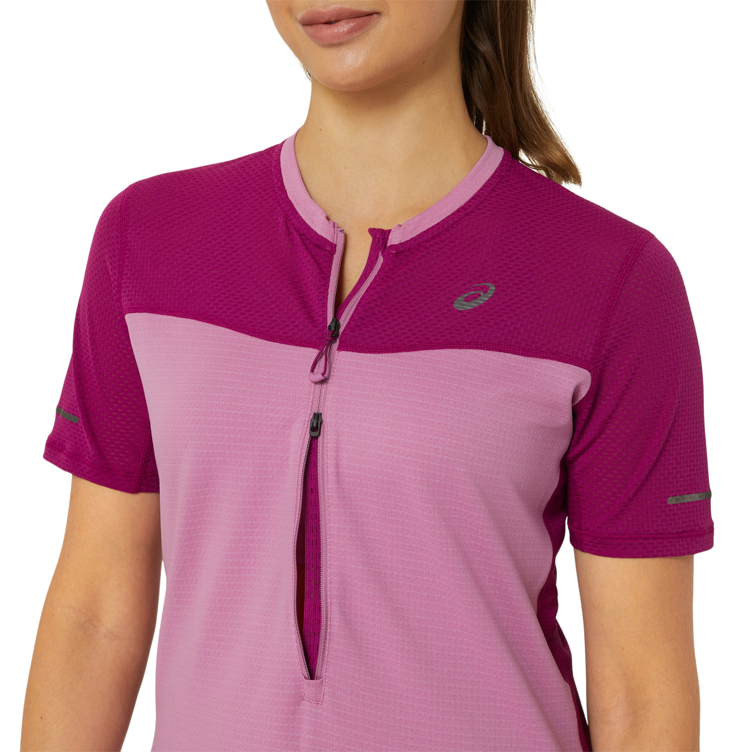 Asics Fujitrail Logo Camiseta - Soft Berry/Blackberry