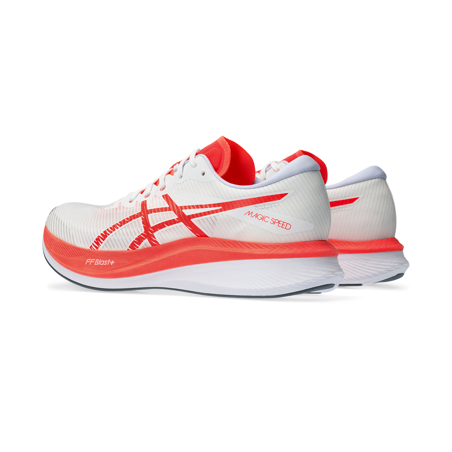 Asics Magic Speed 3 - White/Sunrise Red