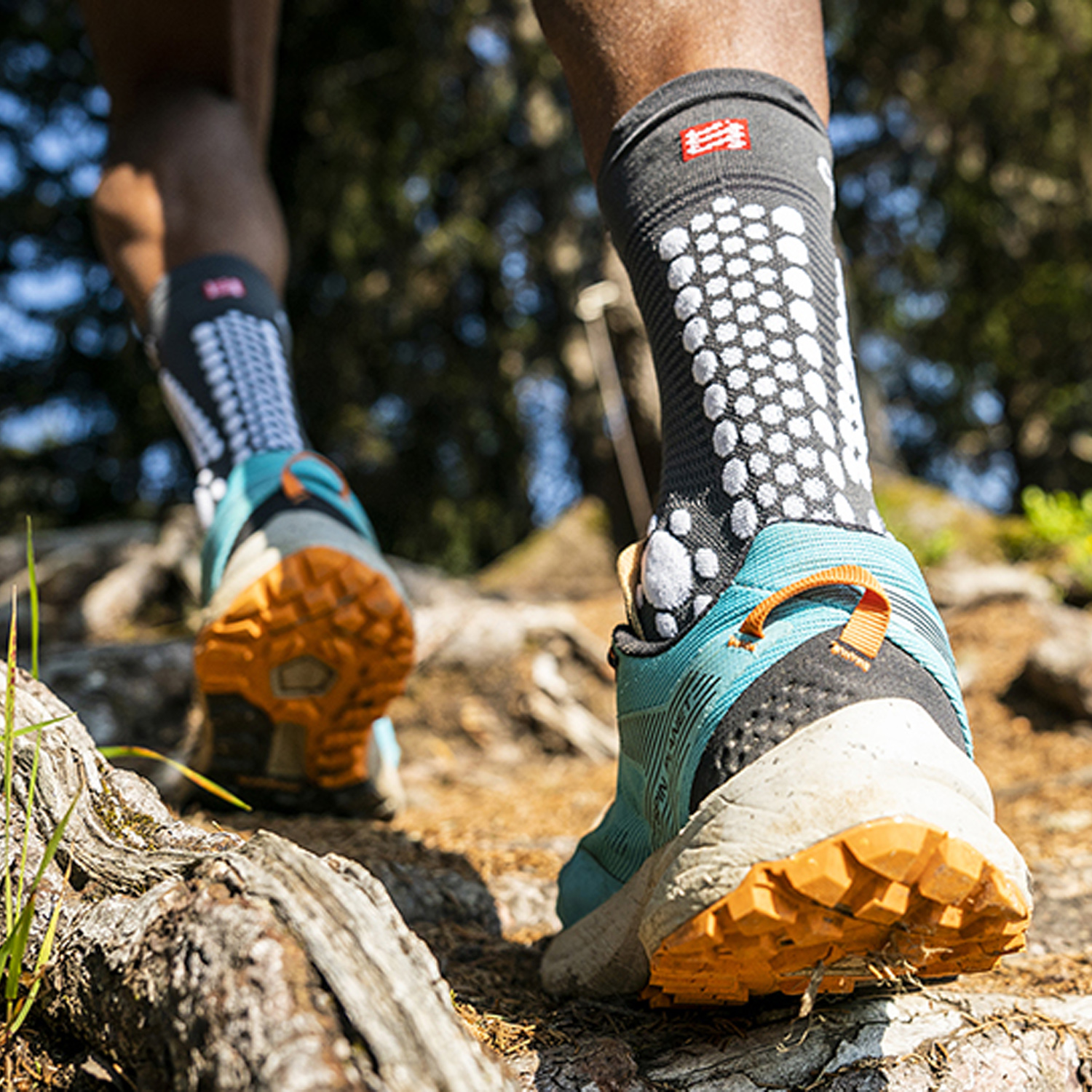 Compressport Pro Racing V4.0 Trail Calcetines - Magnet/White