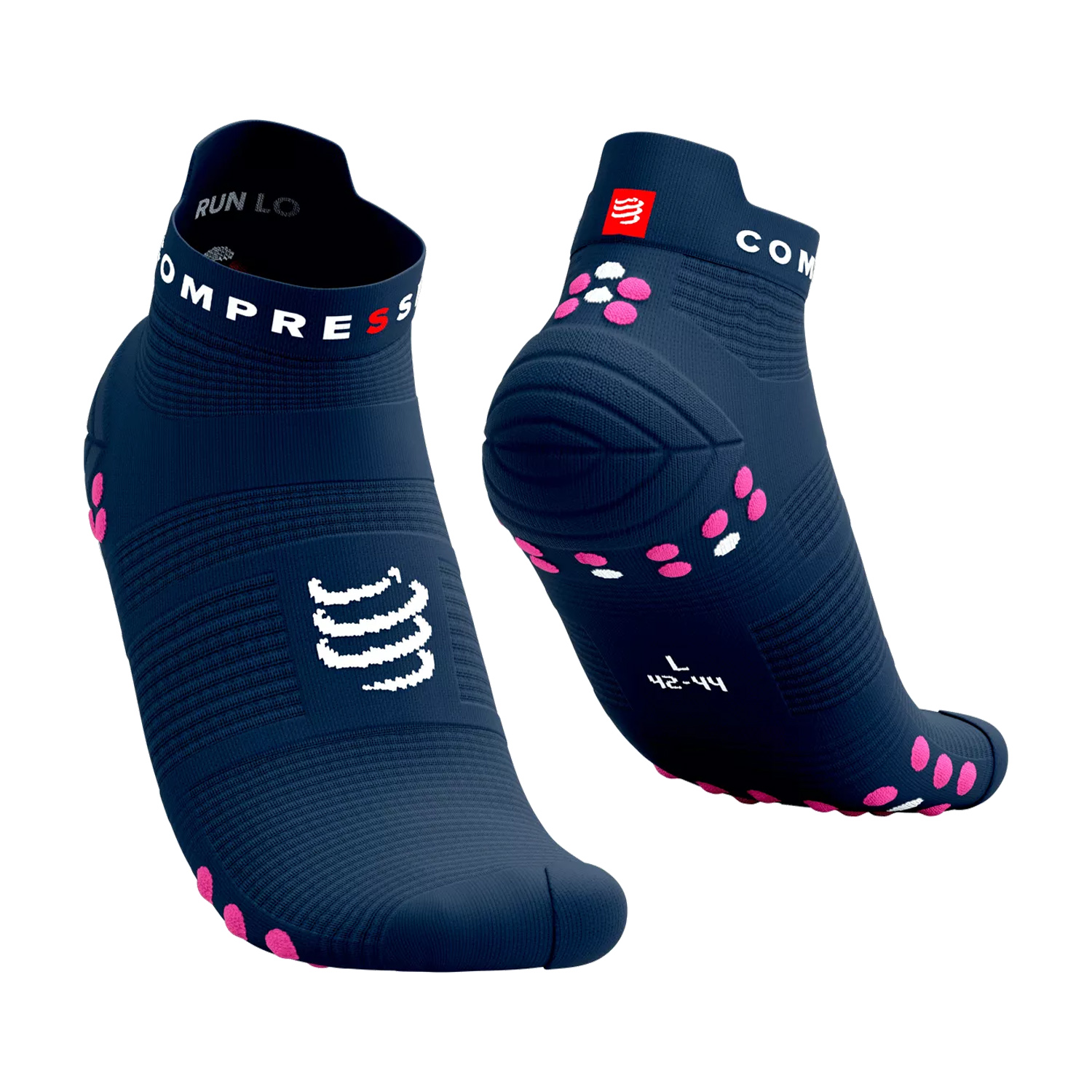 Compressport Pro Racing V4.0 Logo Socks - Mood Indigo/Magenta