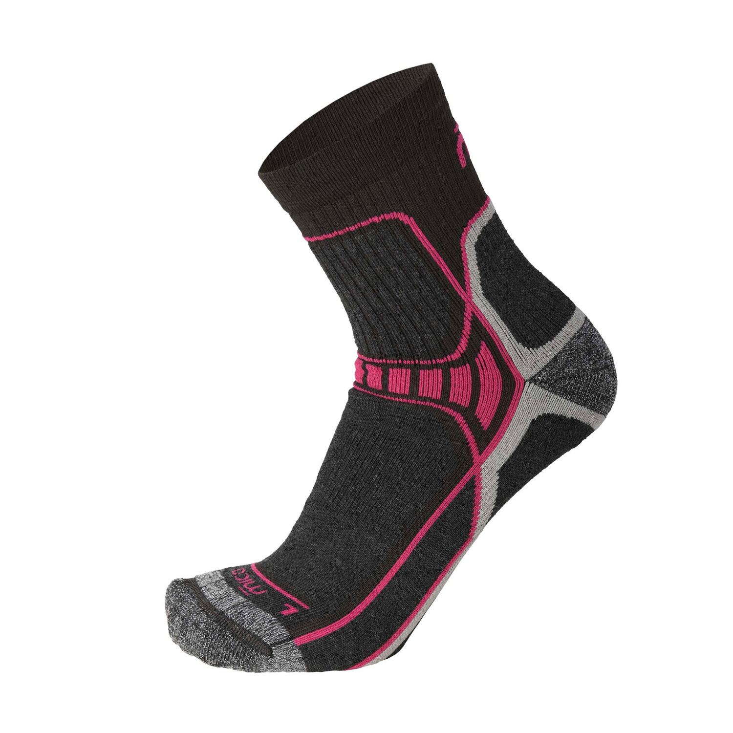 Mico X-Performance Coolmax Light Weight Socks - Antracite/Fucsia