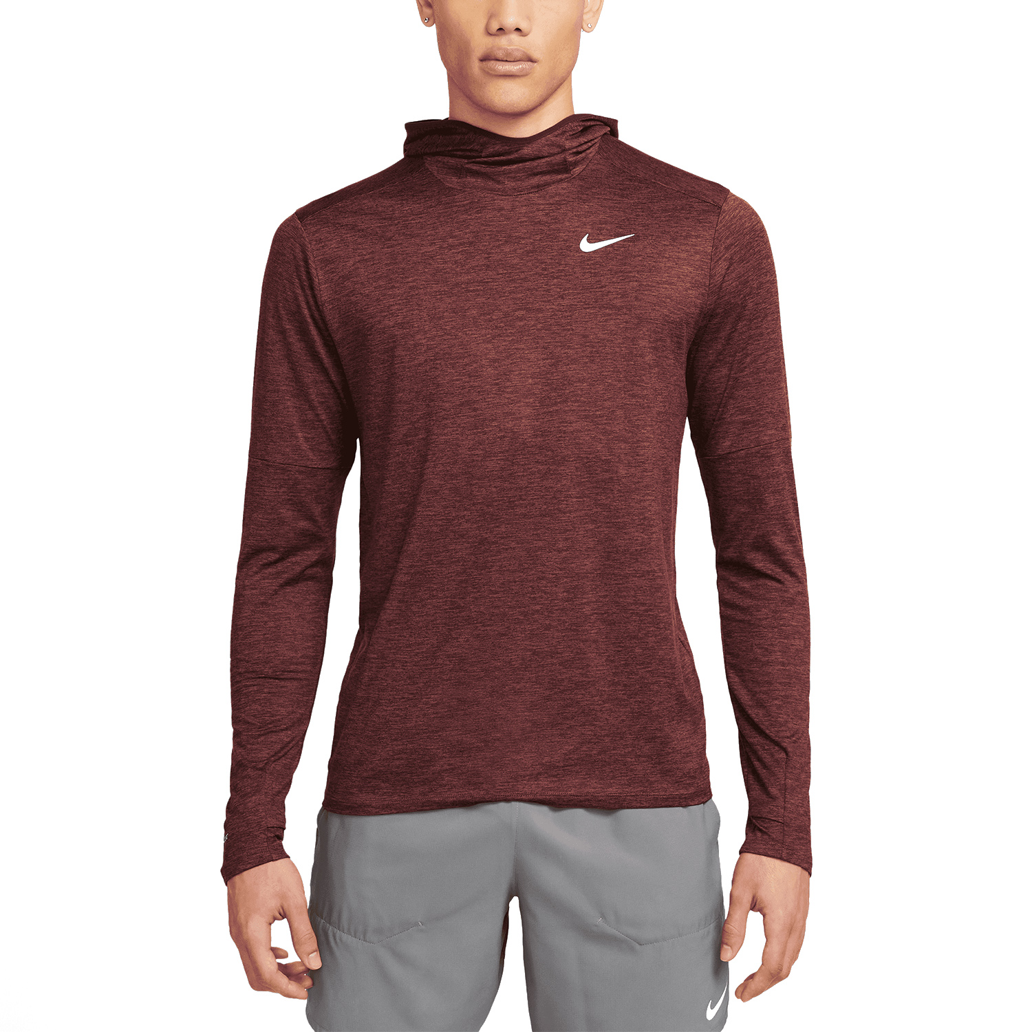 Nike Dri-FIT Element Camisa - Night Maroon/Cedar/Heather/Reflective Silver