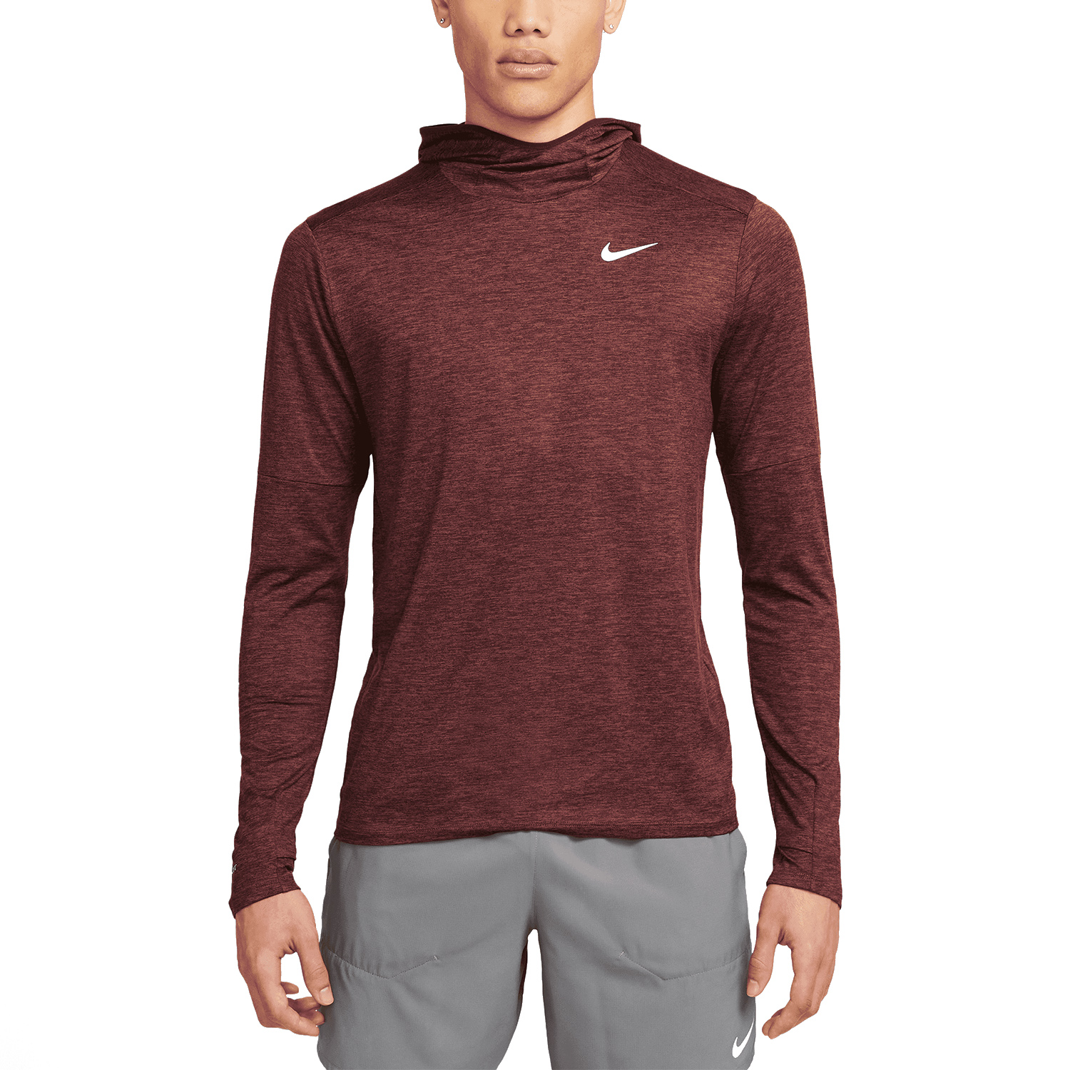 Nike Dri-FIT Element Maglia - Night Maroon/Cedar/Heather/Reflective Silver