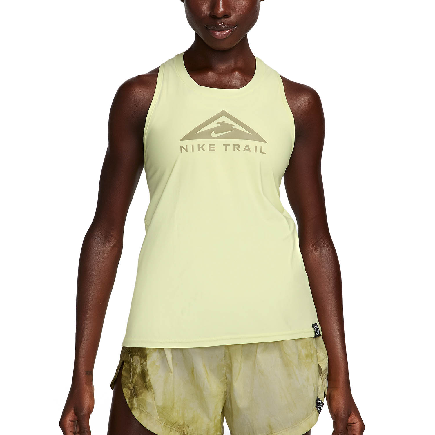 Nike Dri-FIT Logo Tank - Luminous Green/Neutral Love