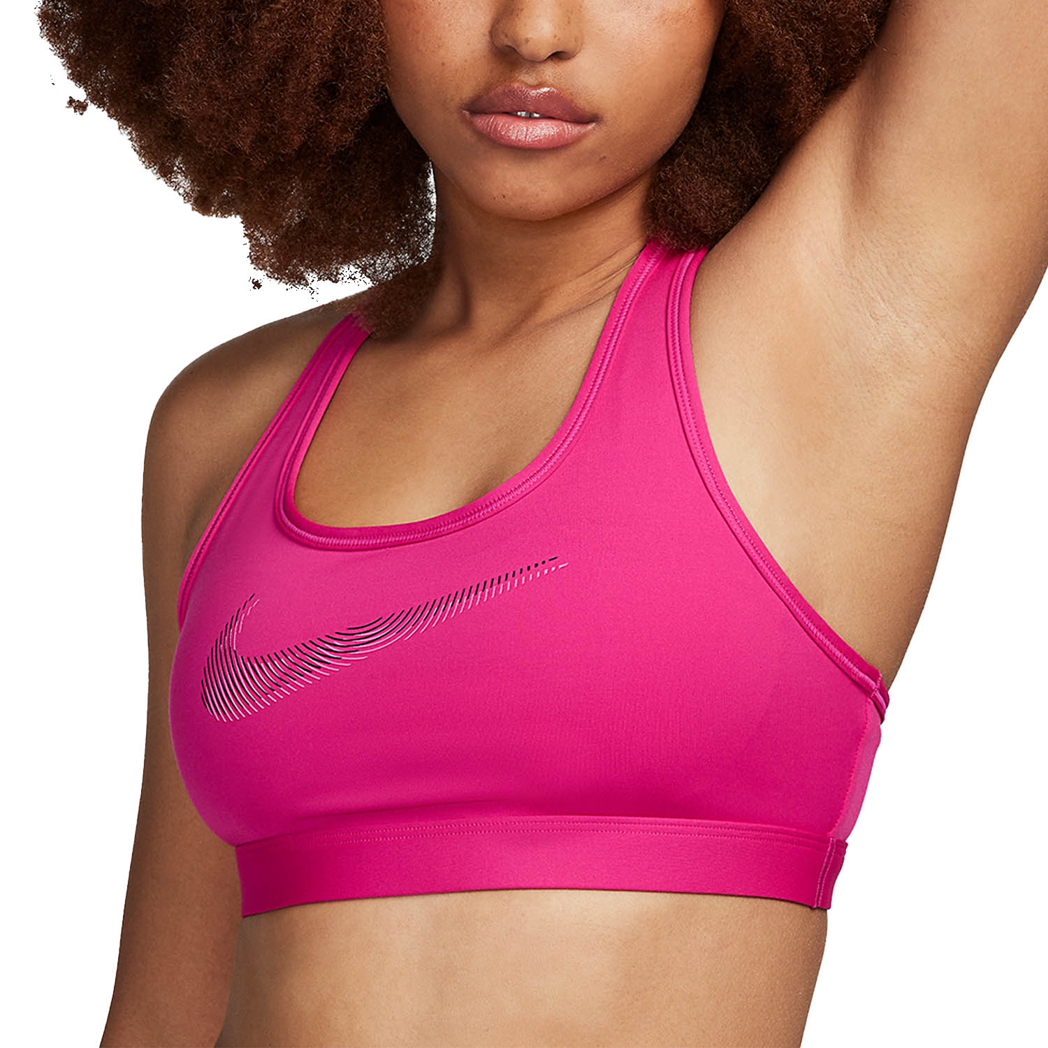 Nike Dri-FIT Swoosh Women's Sports Bra - Fireberry/Red Stardust