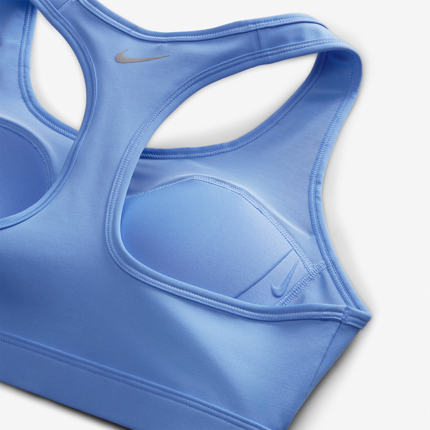 Nike Dri-FIT Swoosh Sujetador Deportivo - Polar/Melon Tint/Diffused Blue