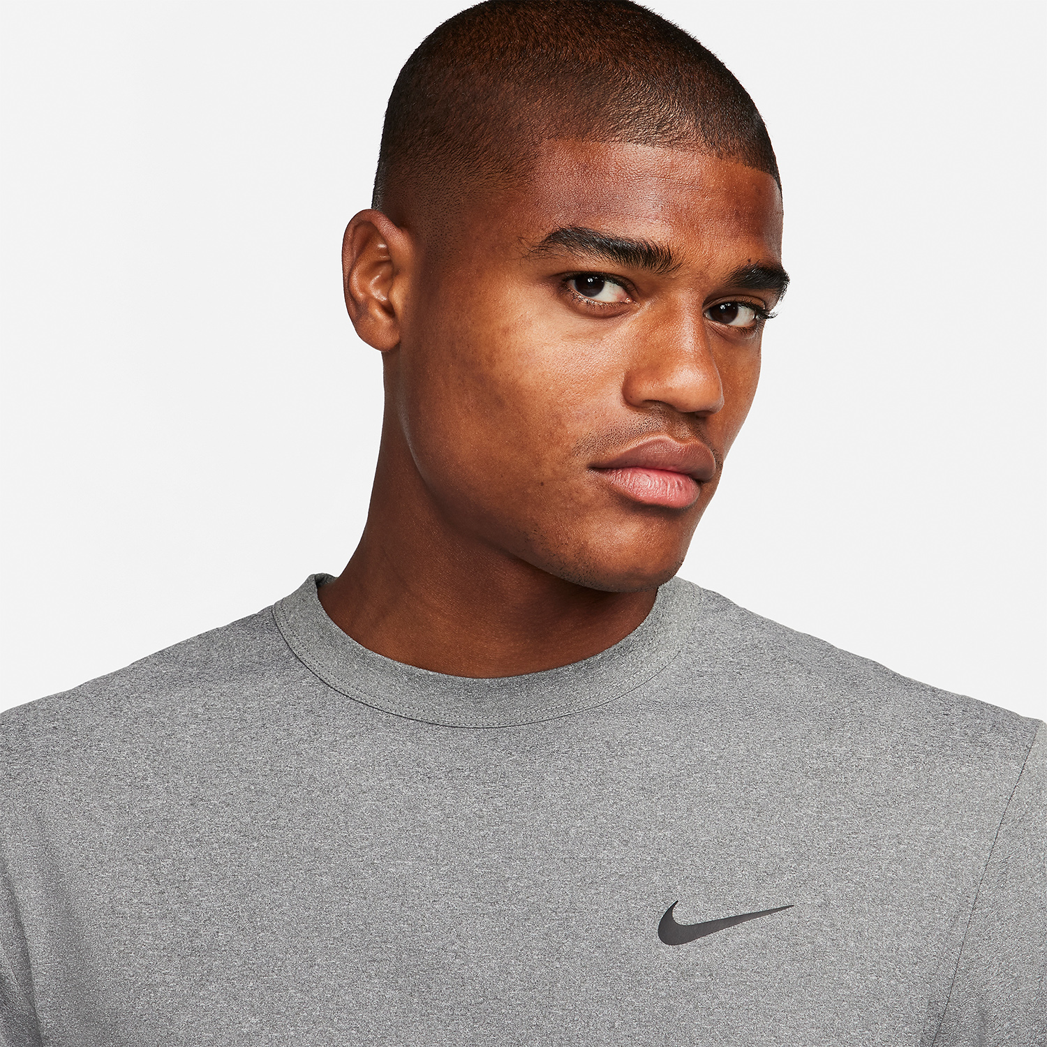 Nike Dri FIT UV Hyverse Men s Training Shirt Smoke Grey Heather