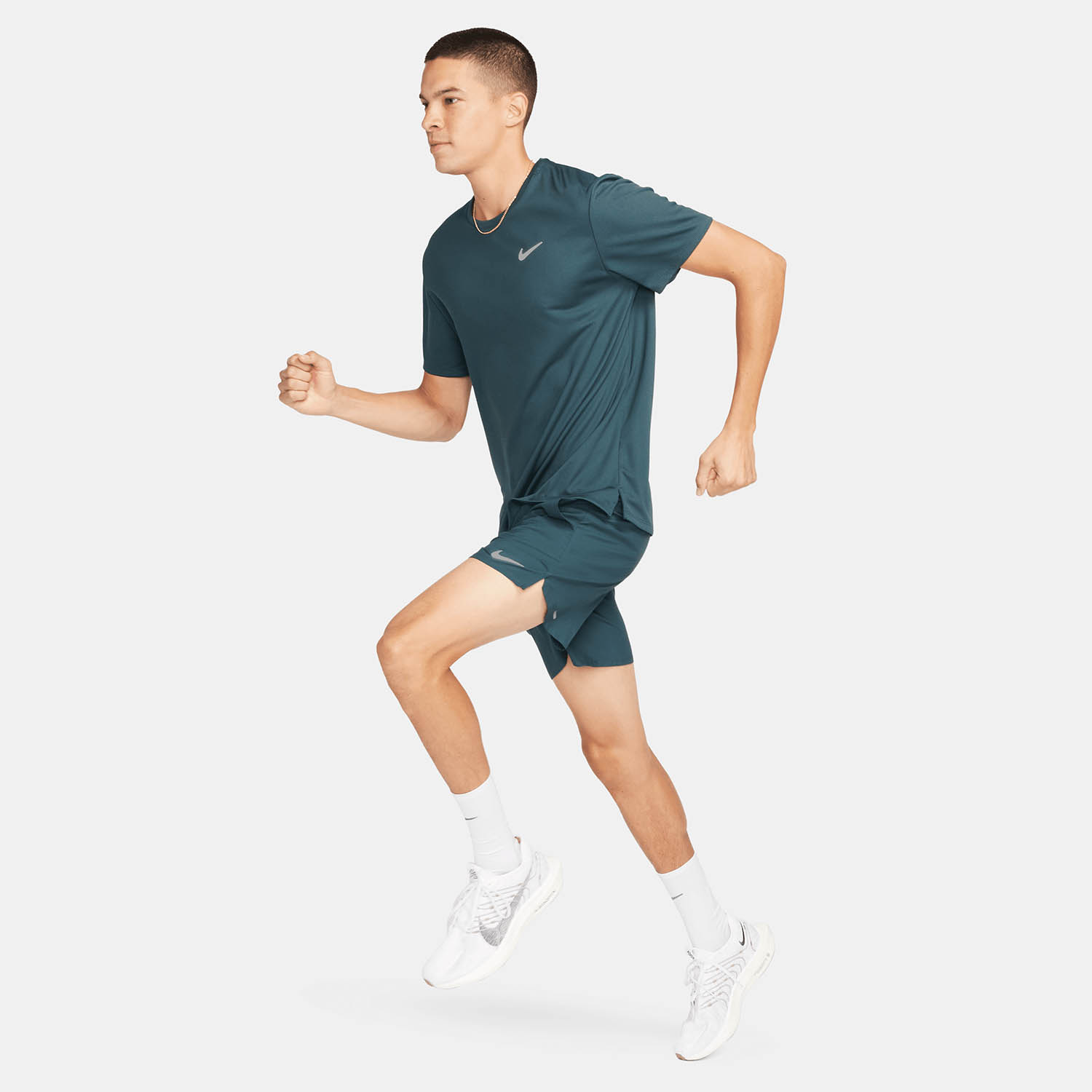 Nike Dri-FIT UV Run Division Men's Running T-Shirt - Deep Jungle