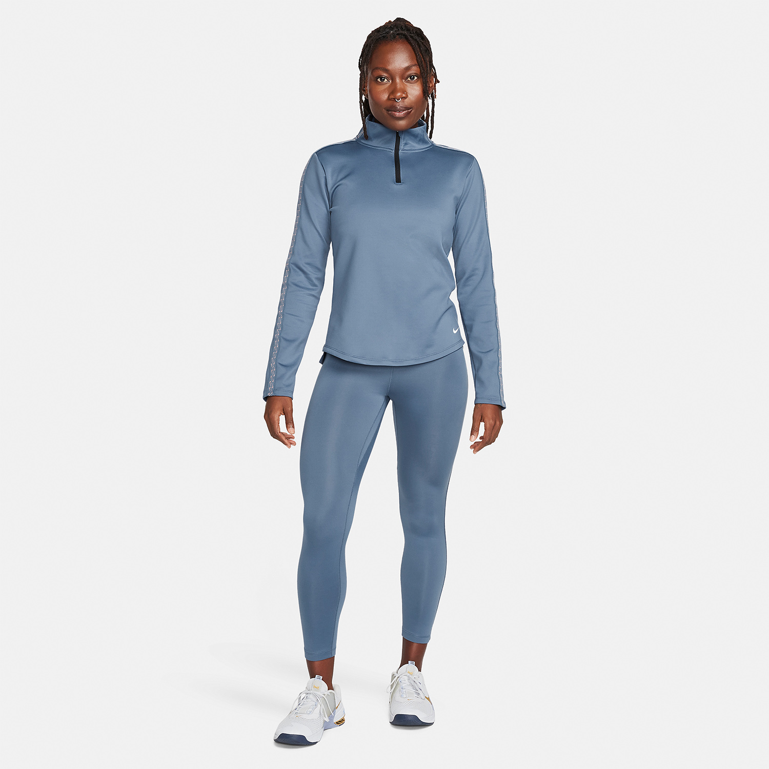 Nike One Therma-FIT One Maglia - Diffused Blue/White