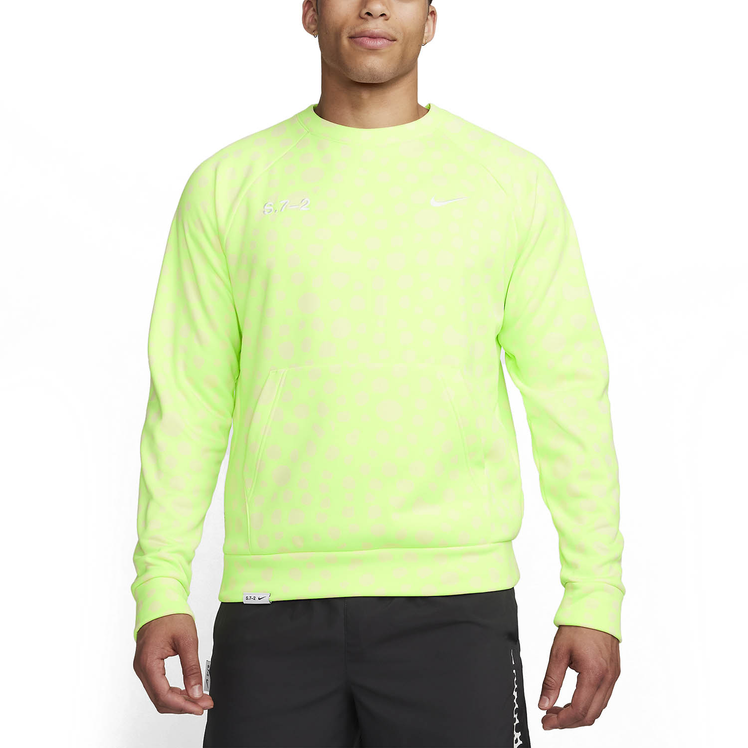 Nike Therma-FIT Printed Studio 72 Sudadera - Lime Blast/White