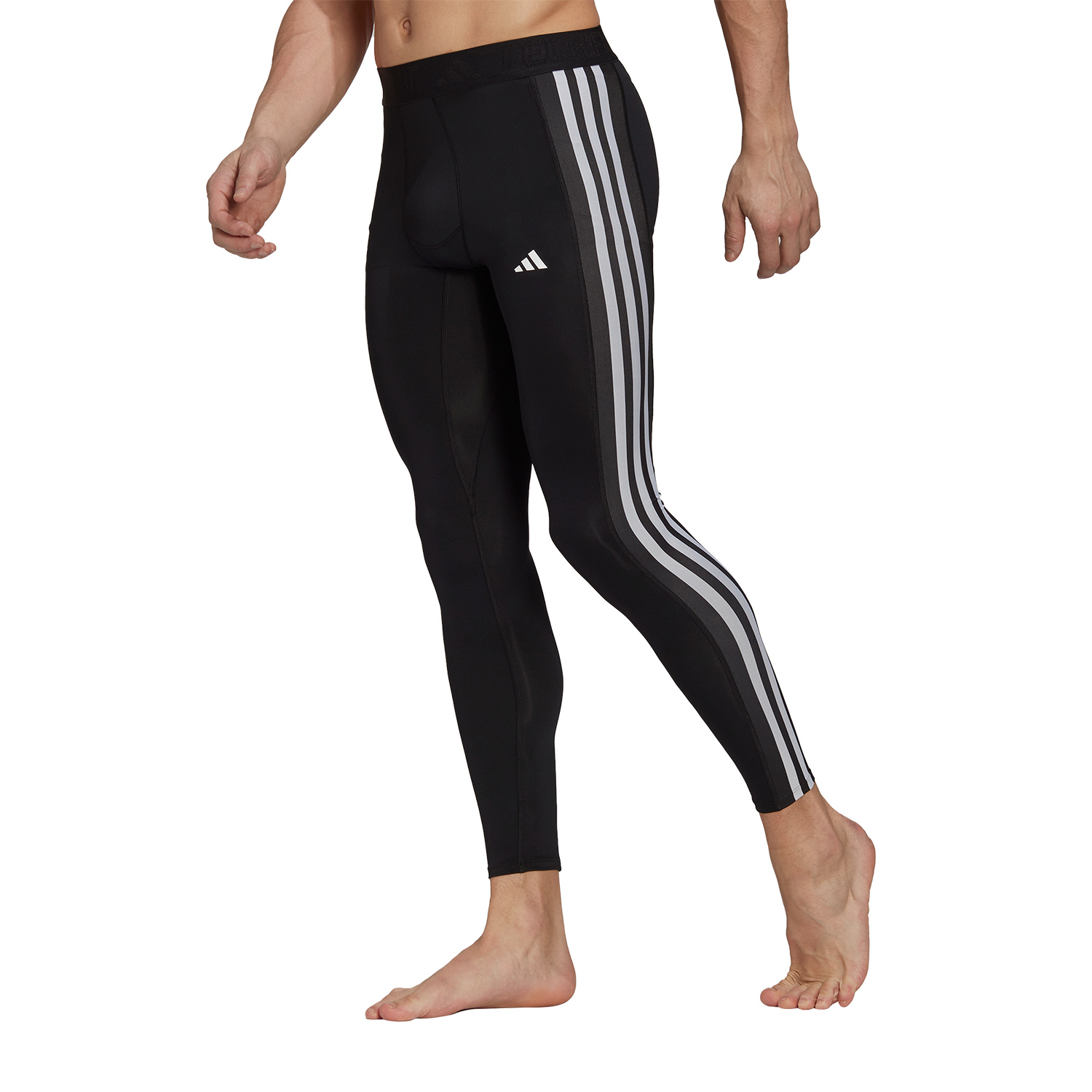 adidas 3 Stripe Long Tights - Black