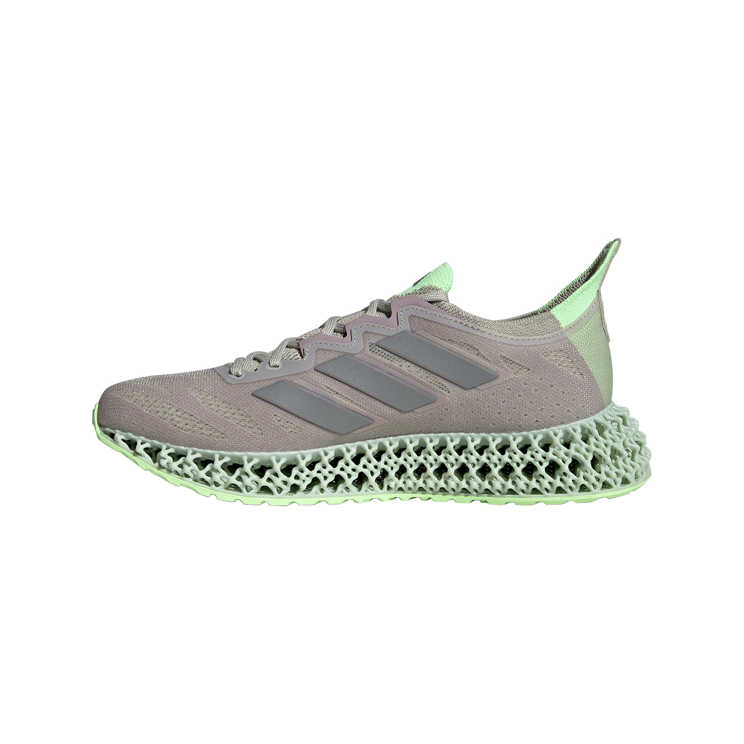 adidas 4DFWD 3 - Putty Grey/Metallic Silver/Green Spark