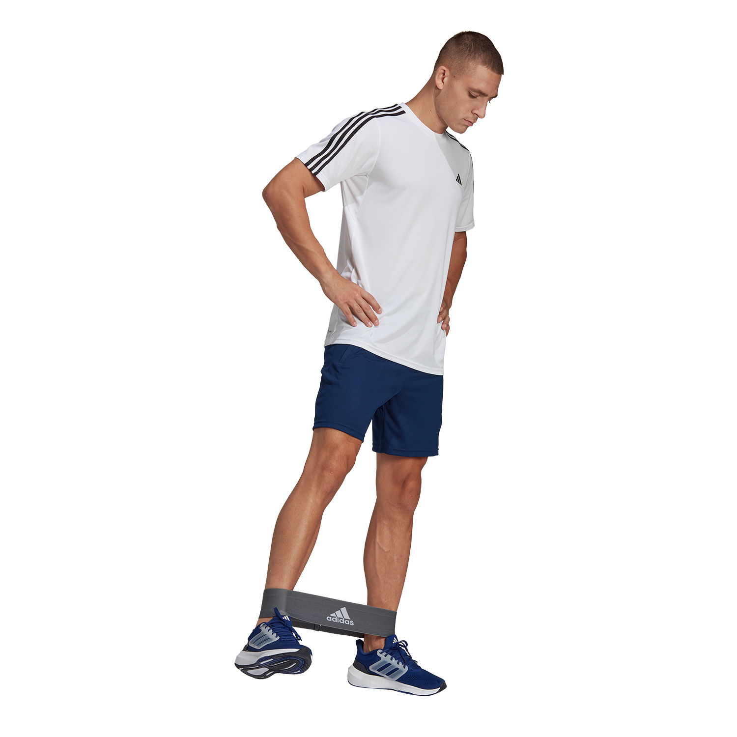 adidas AEROREADY Logo 7in Shorts - Dark Blue/White