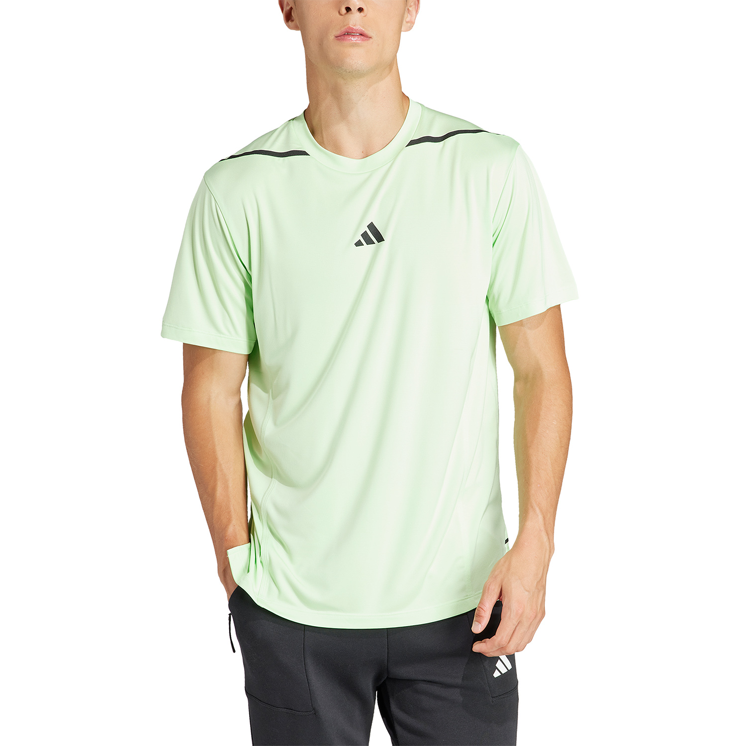 adidas D4T adistrong T-Shirt - Semi Green Spark/Black