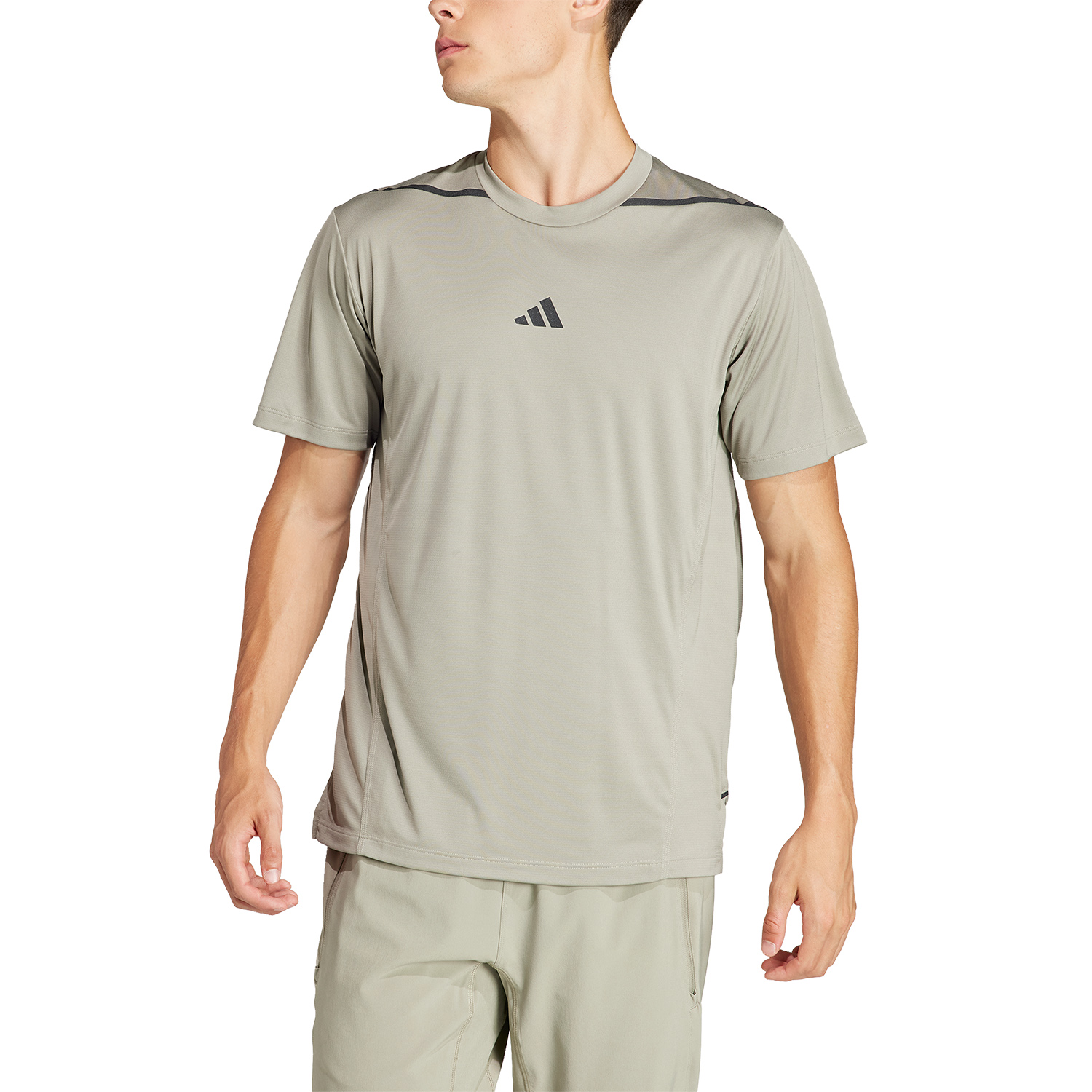 adidas D4T adistrong T-Shirt - Silver Pebble/Black