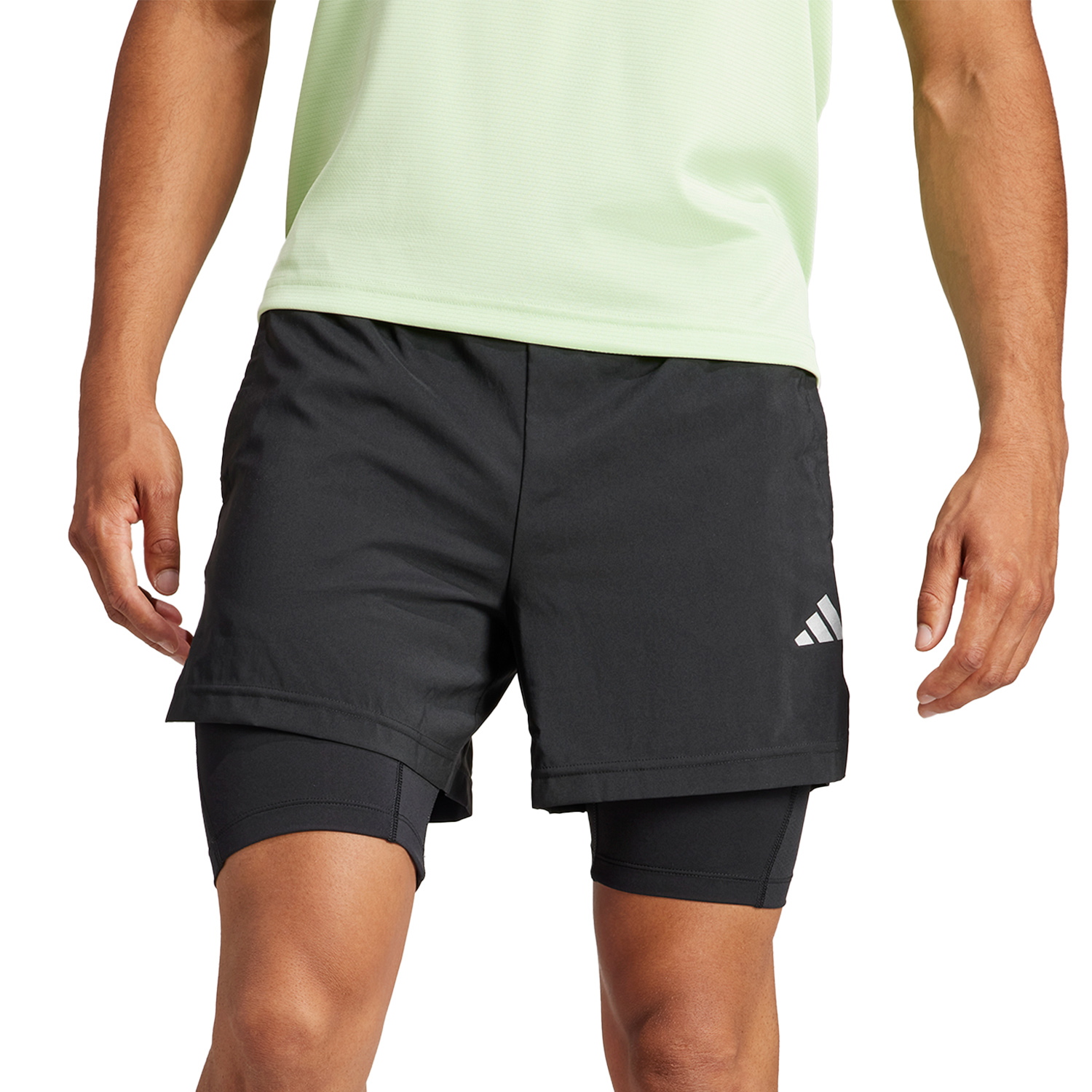 adidas Gym 2 in 1 5in Pantaloncini da Allenamento Uomo Black