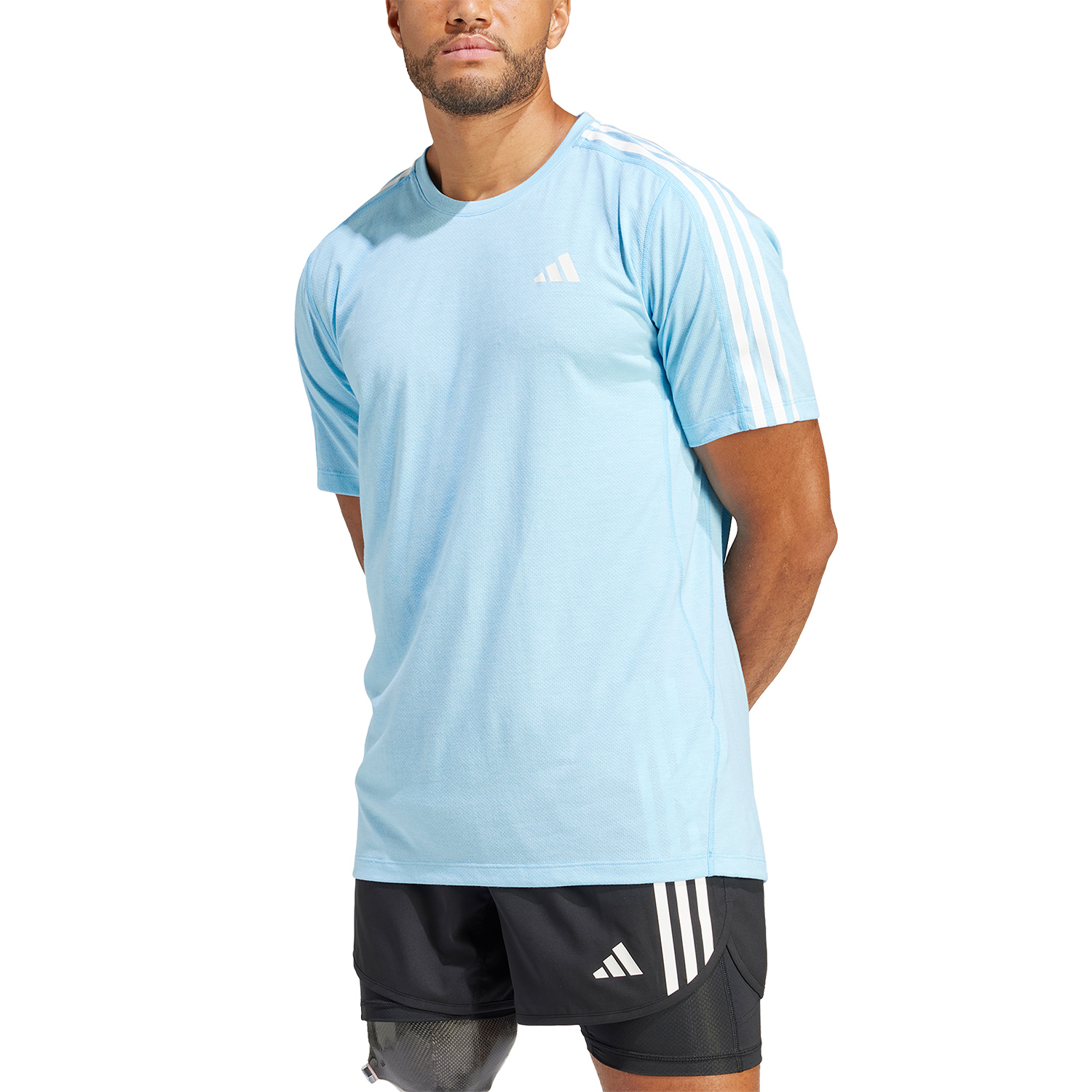 adidas OTR 3S Logo Camiseta - Semi Blue Burst/White