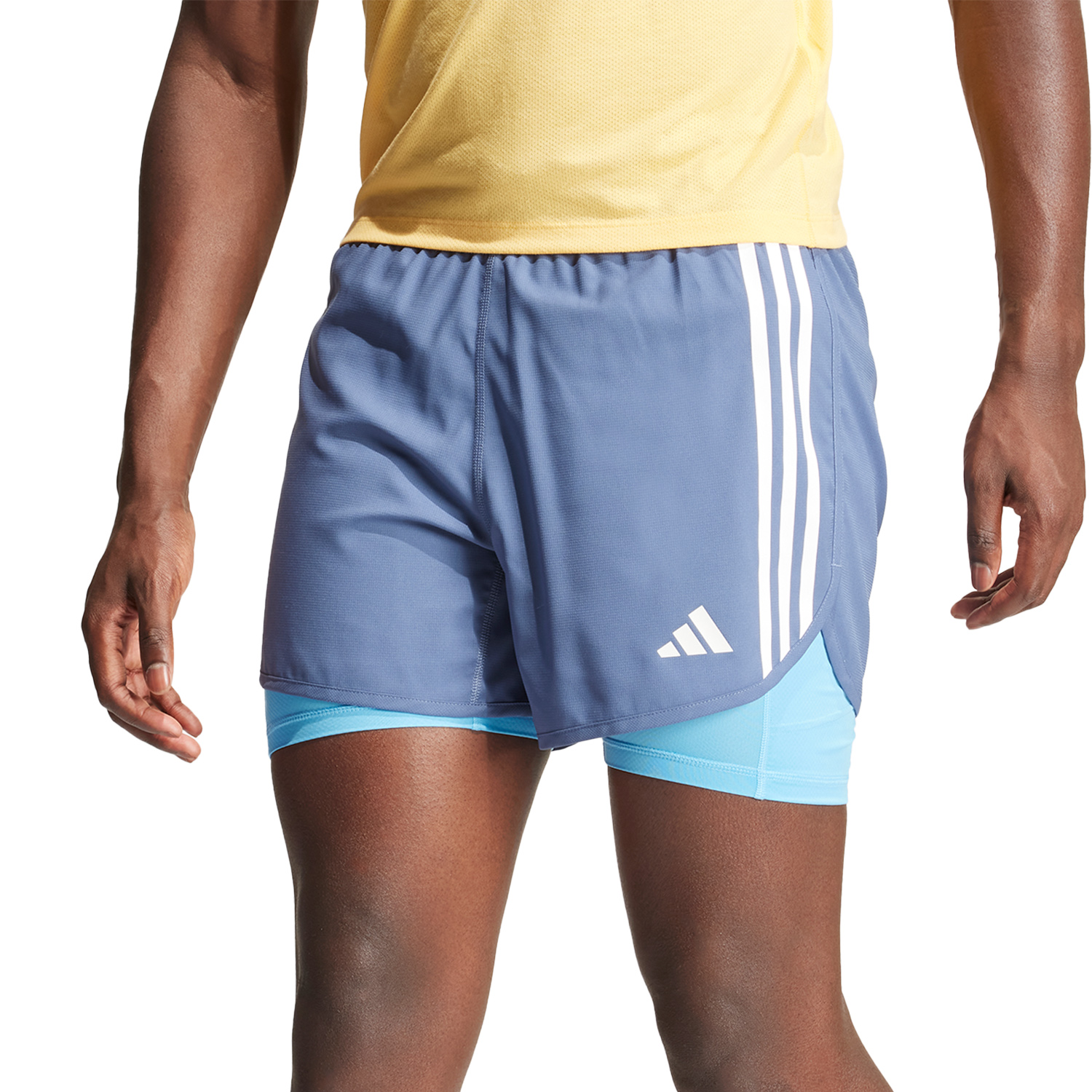 adidas Own The Run 3S 2 in 1 5in Shorts Running Hombre - Prloin