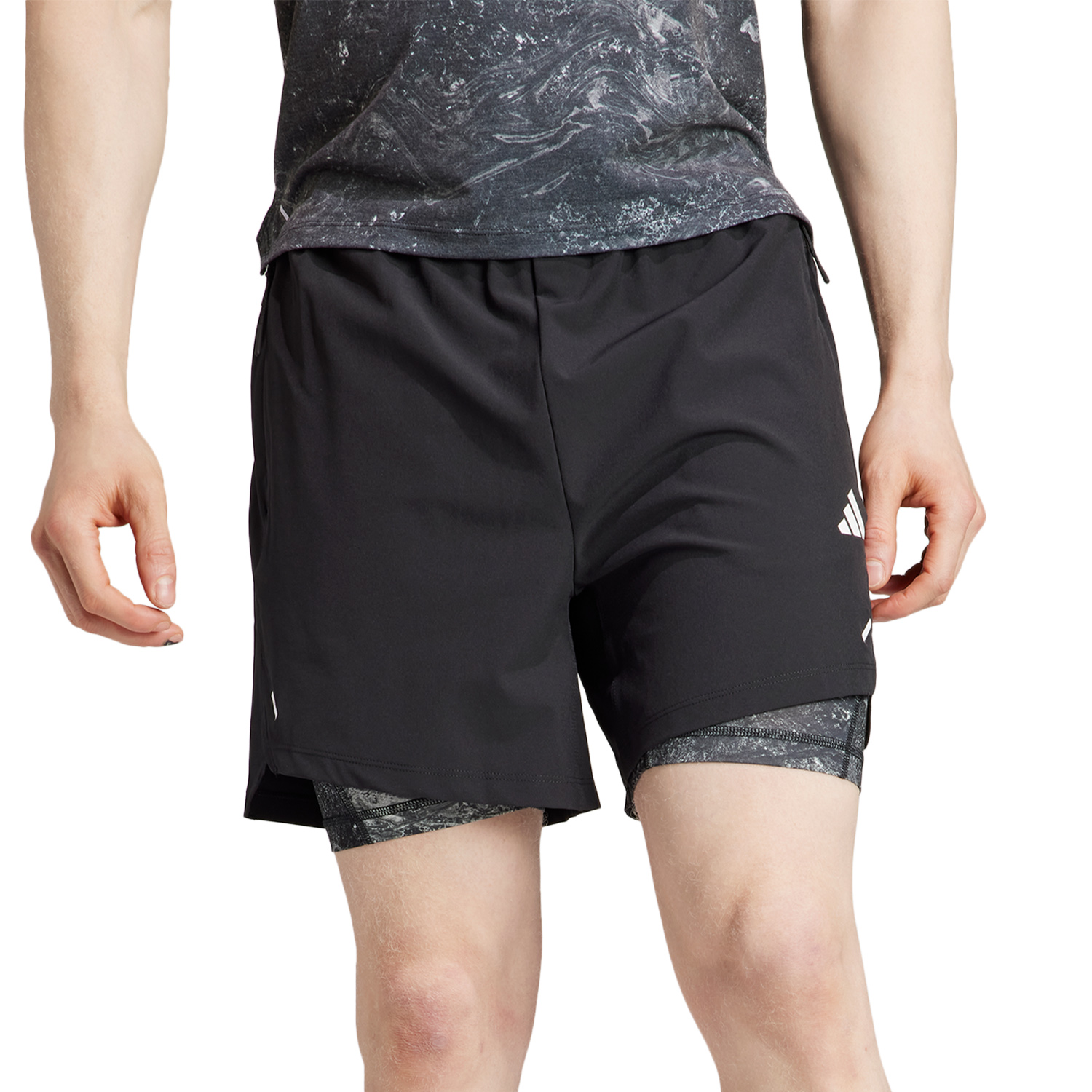 adidas WO 2 in 1 5in Shorts - Black